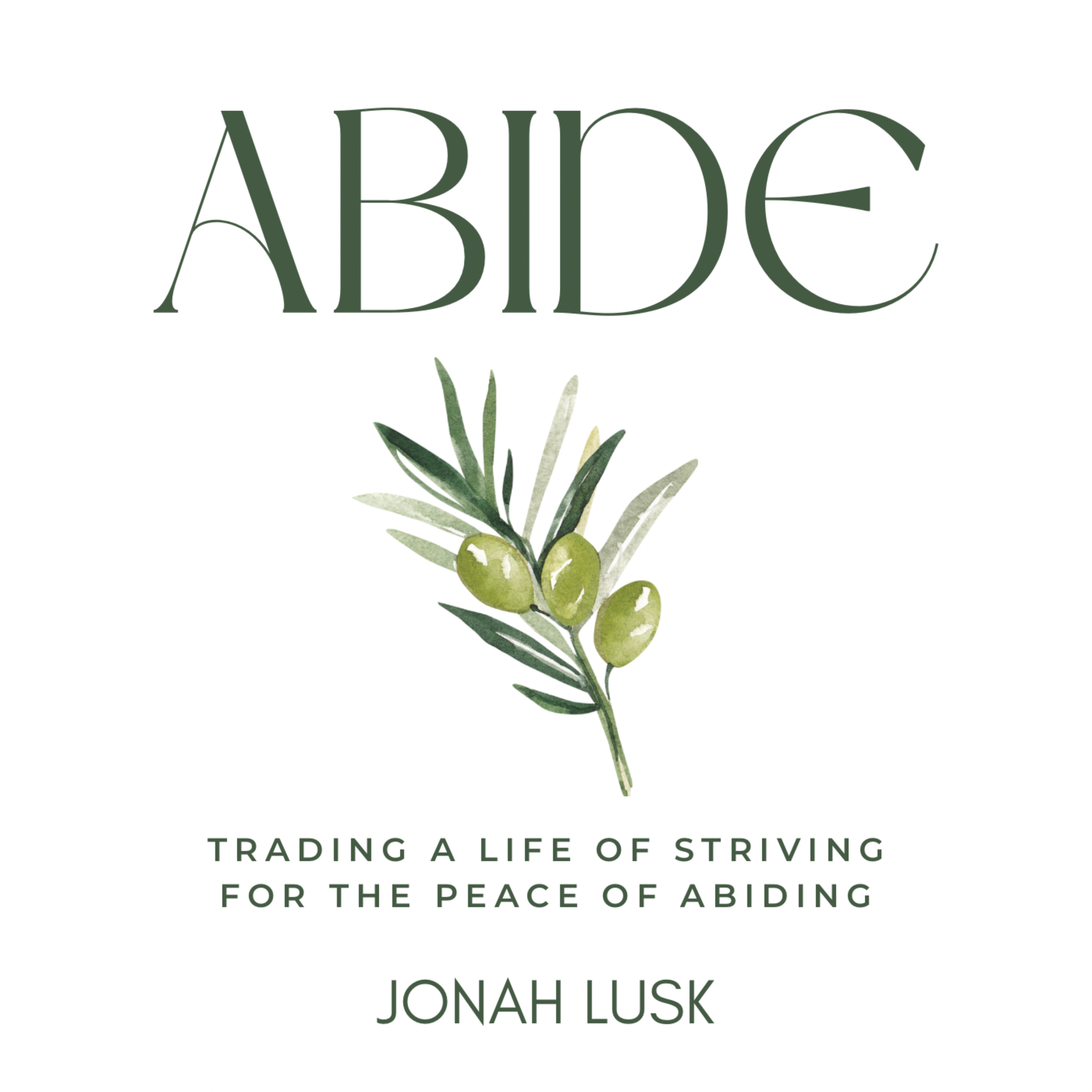 Abide: Trading a life of striving for the peace of abiding.