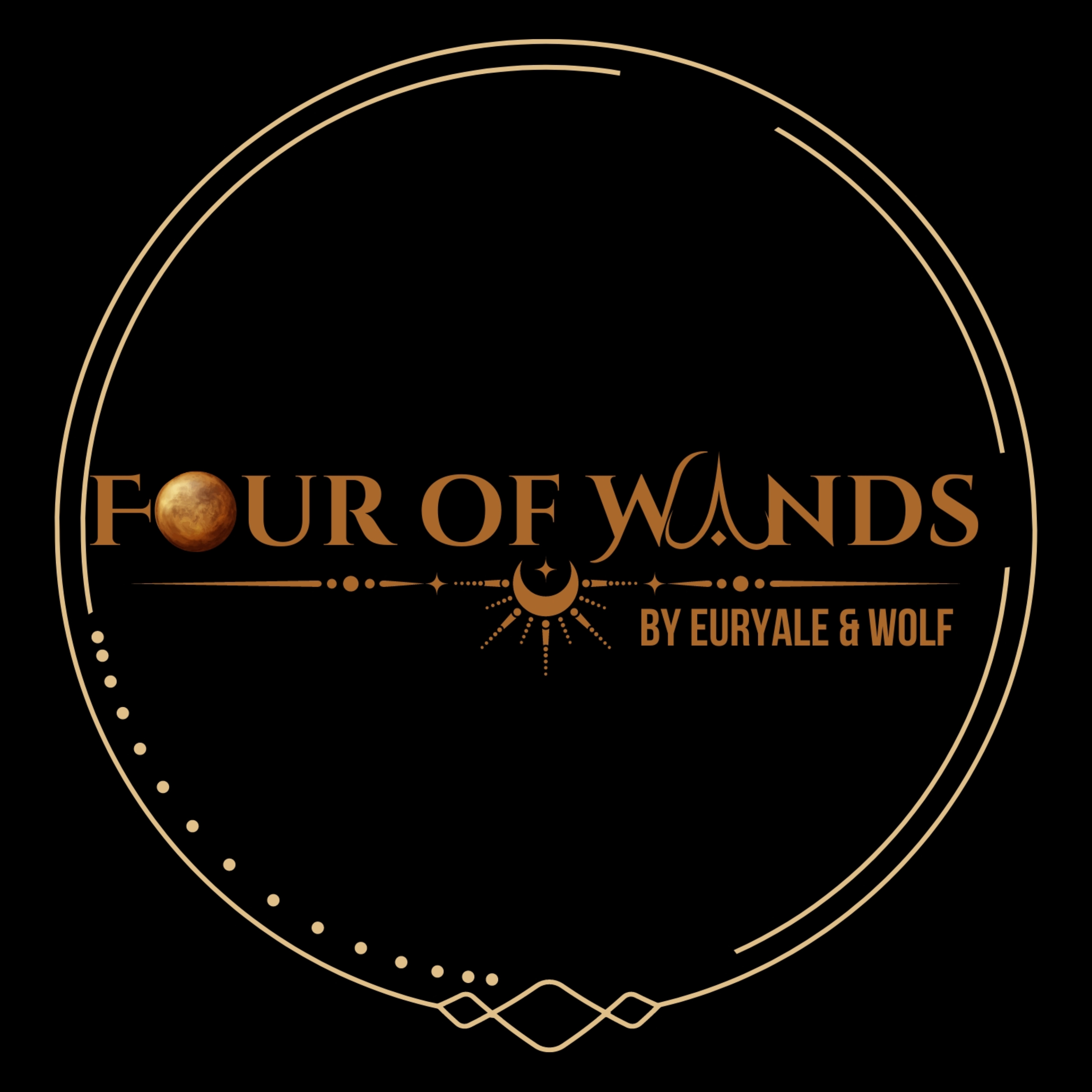 Four of Wands by Euryale and Wolf