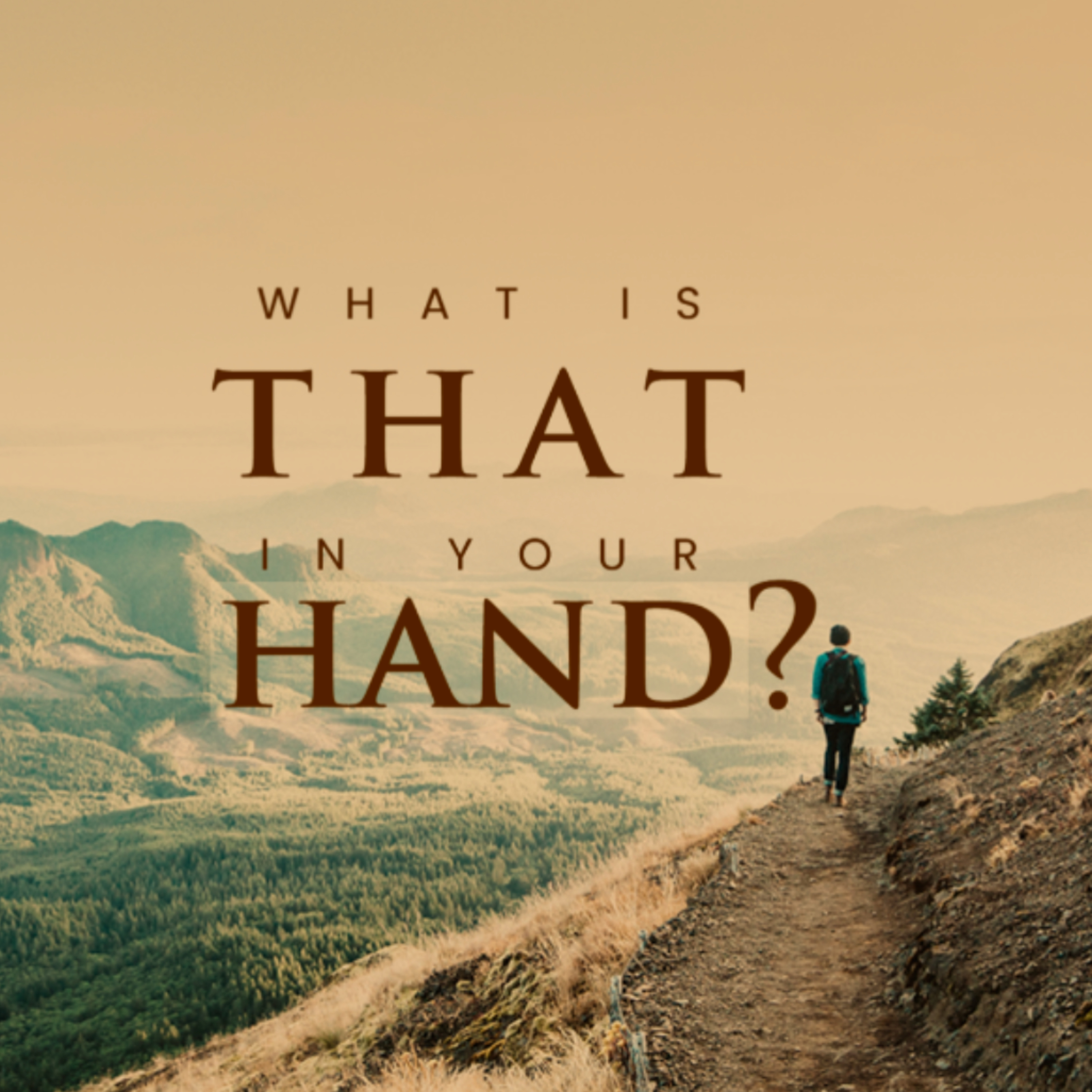 What's that in your hand? podcast artwork