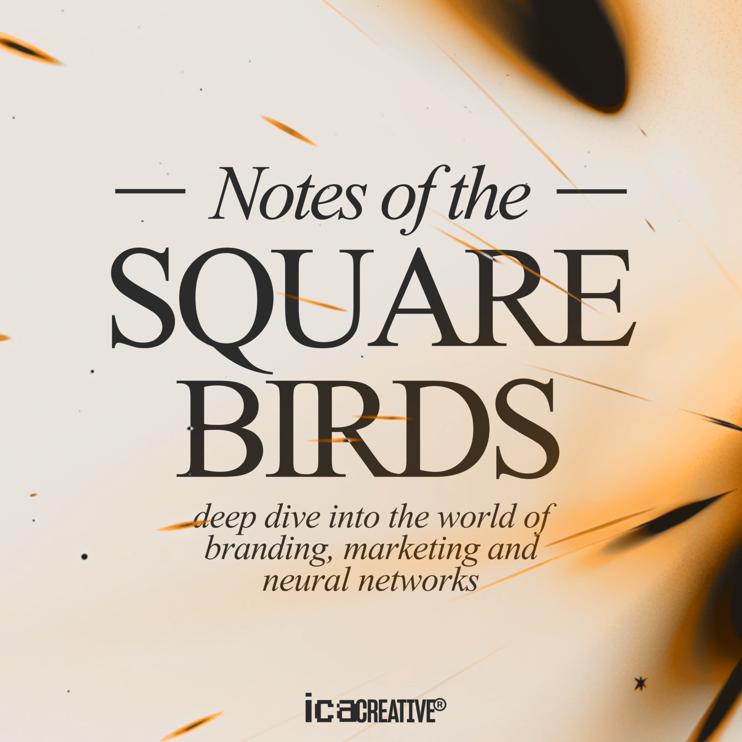 The notes of the Square Birds podcast artwork