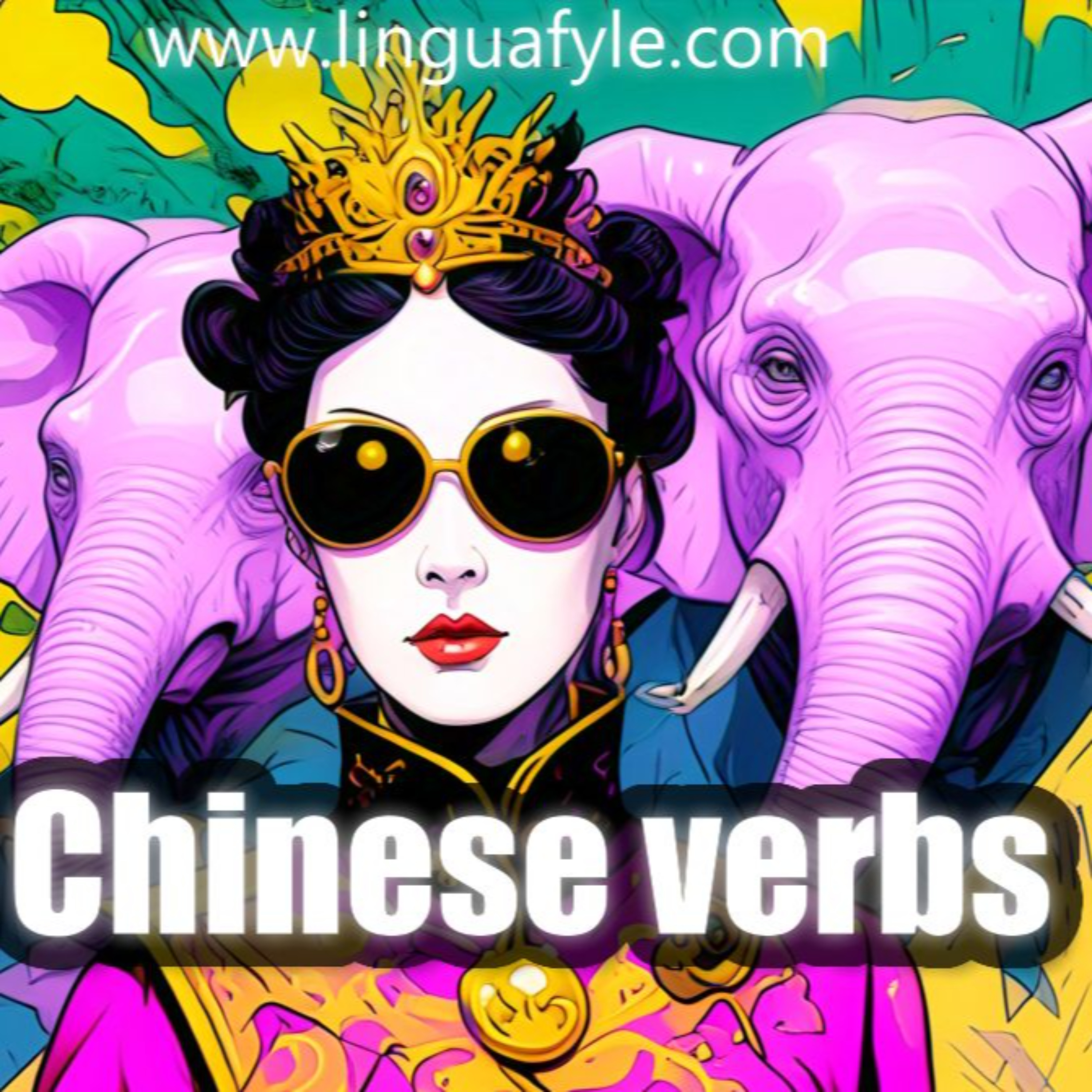 Mandarin Chinese verbs by linguafyle podcast artwork