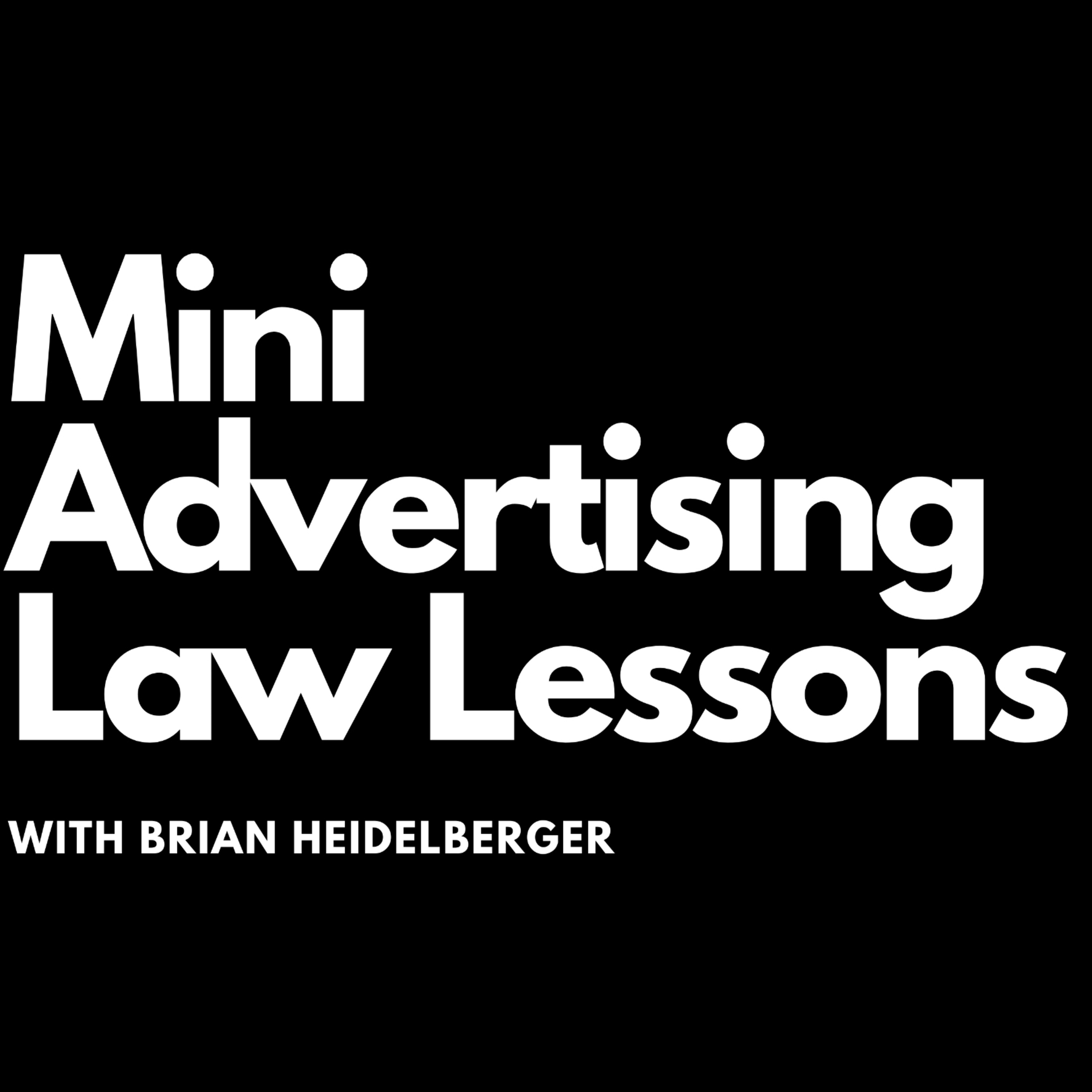 Mini Advertising Law Lessons podcast artwork