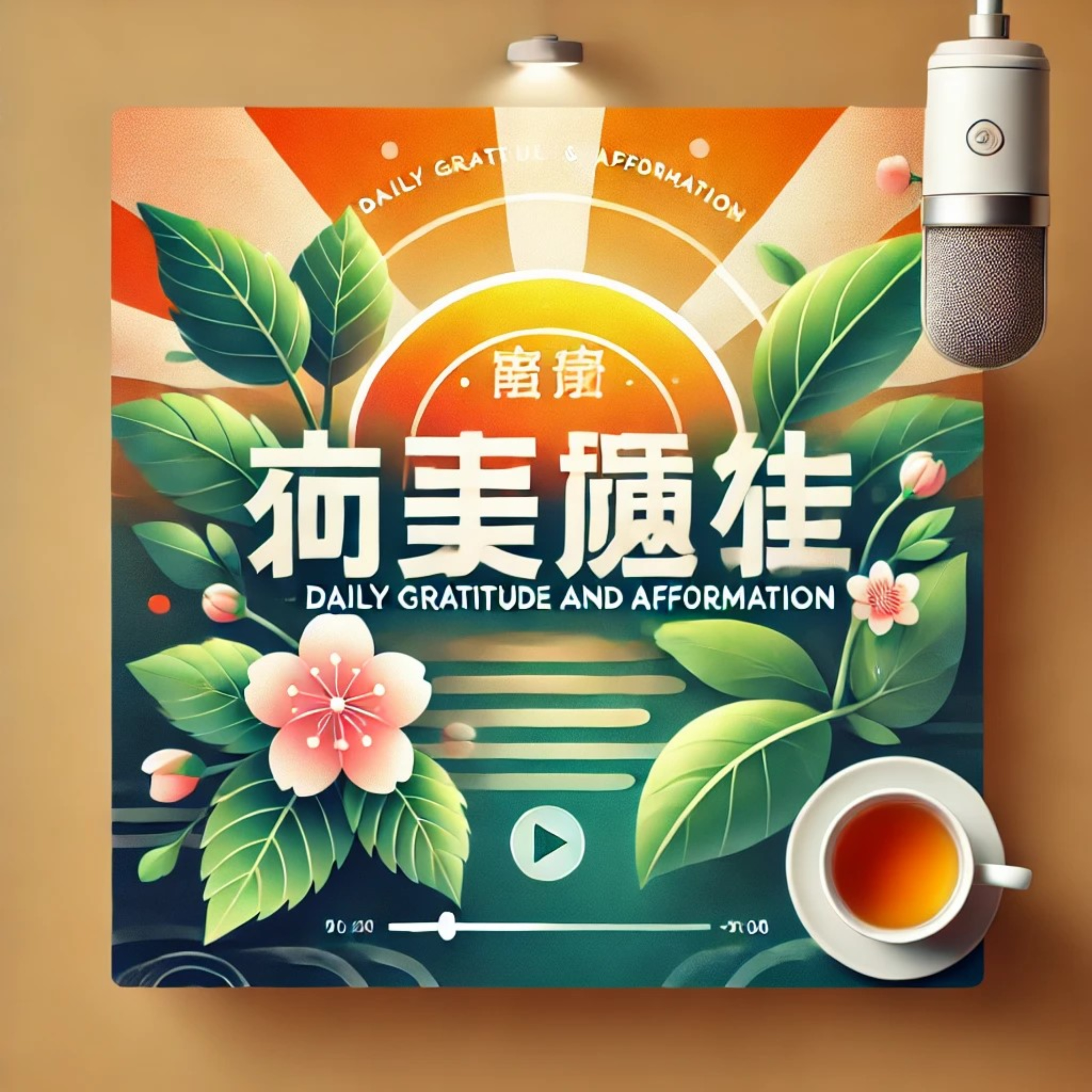 天天自信，日日感恩. Daily Affirmation and Gratitude in Chinese and English