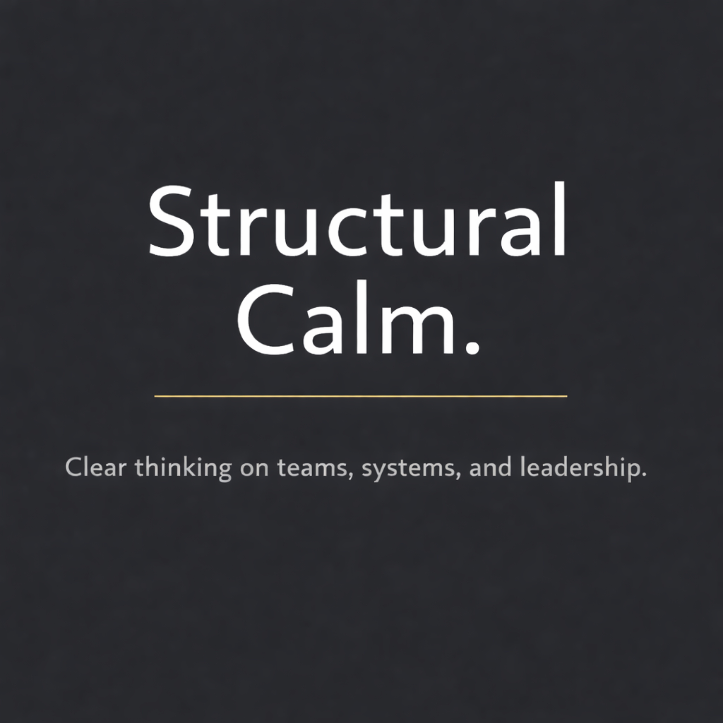 Structural Calm cover art