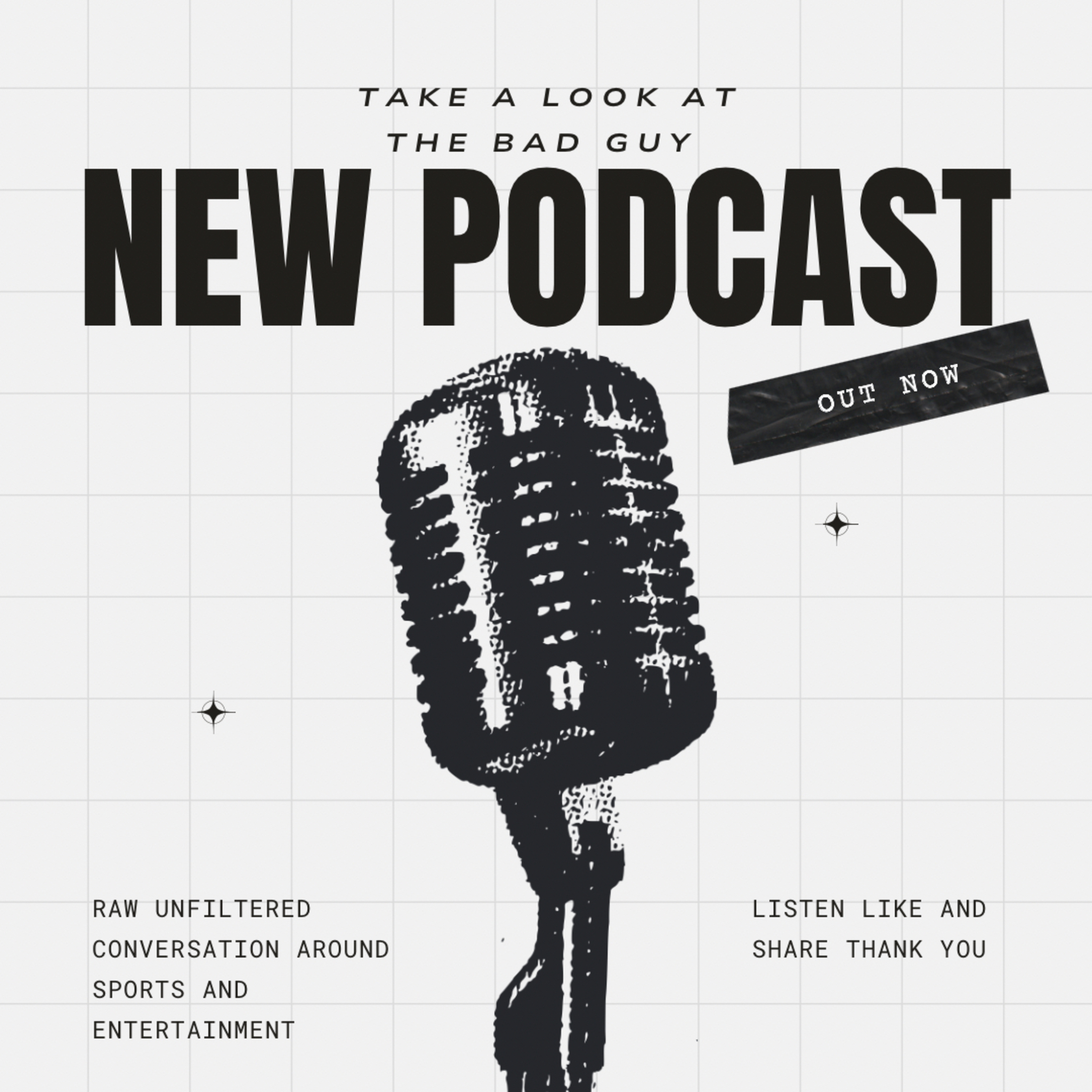 Take a look at the bad guy podcast artwork