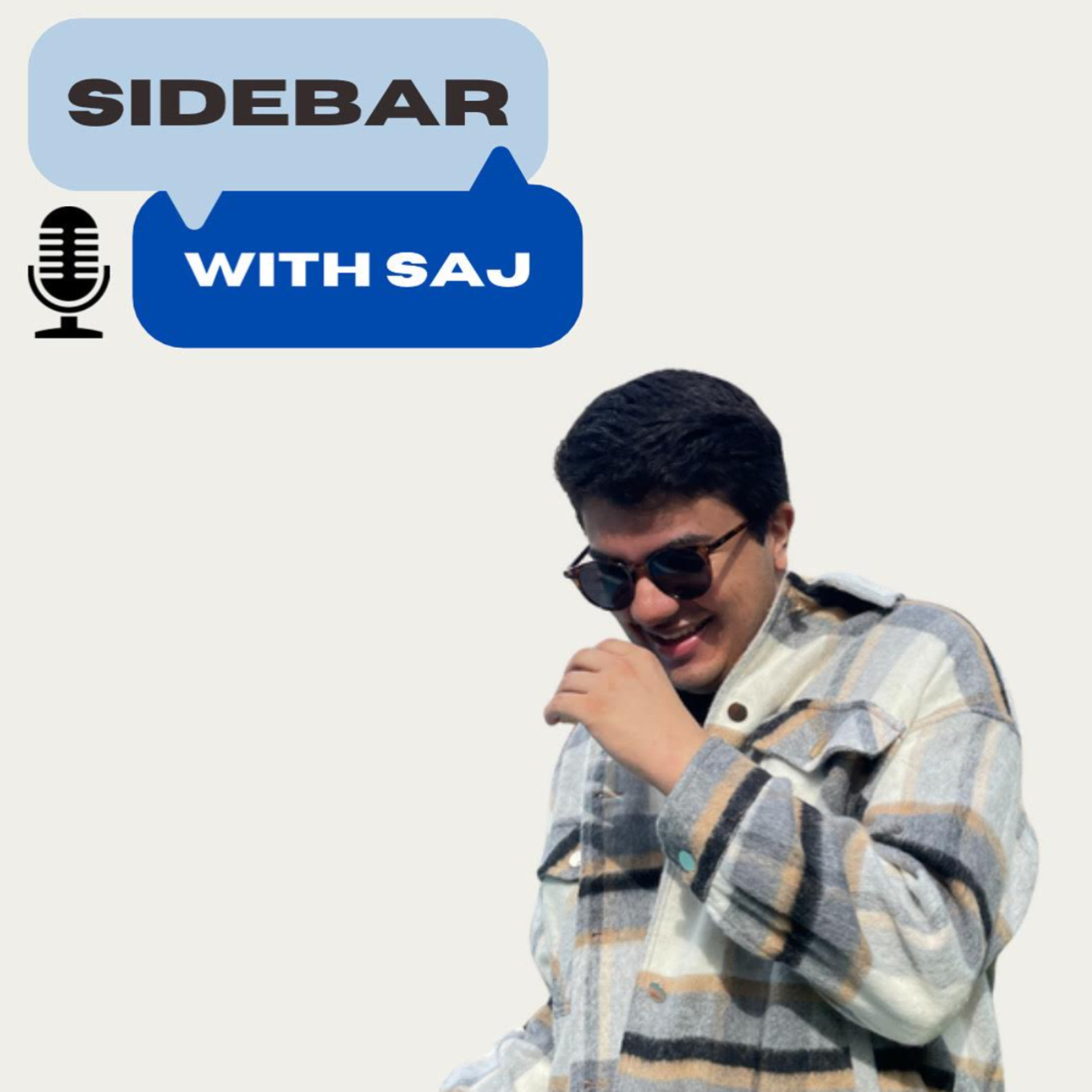 Sidebar with Saj podcast artwork
