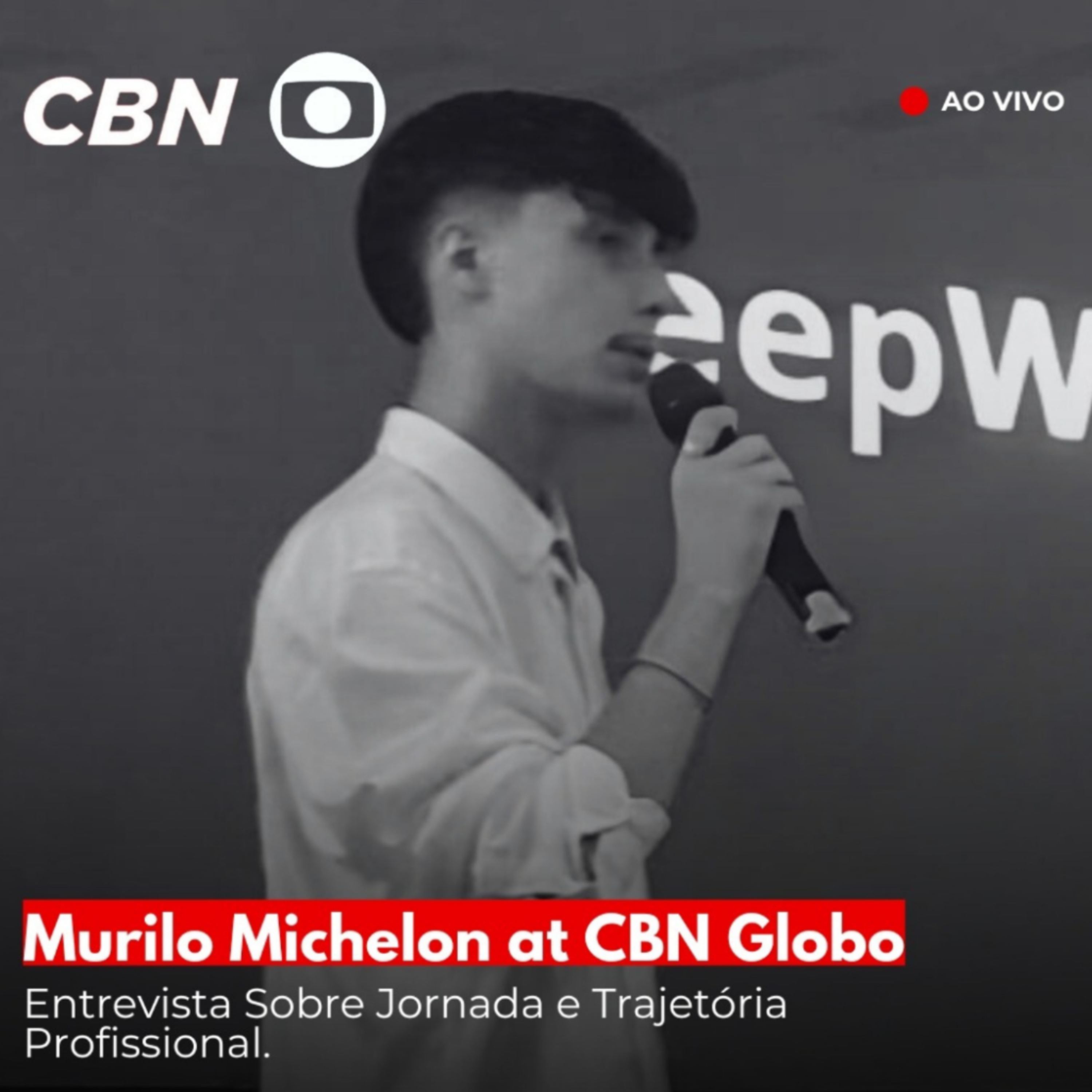 Murilo Michelon at CBN Globo podcast artwork