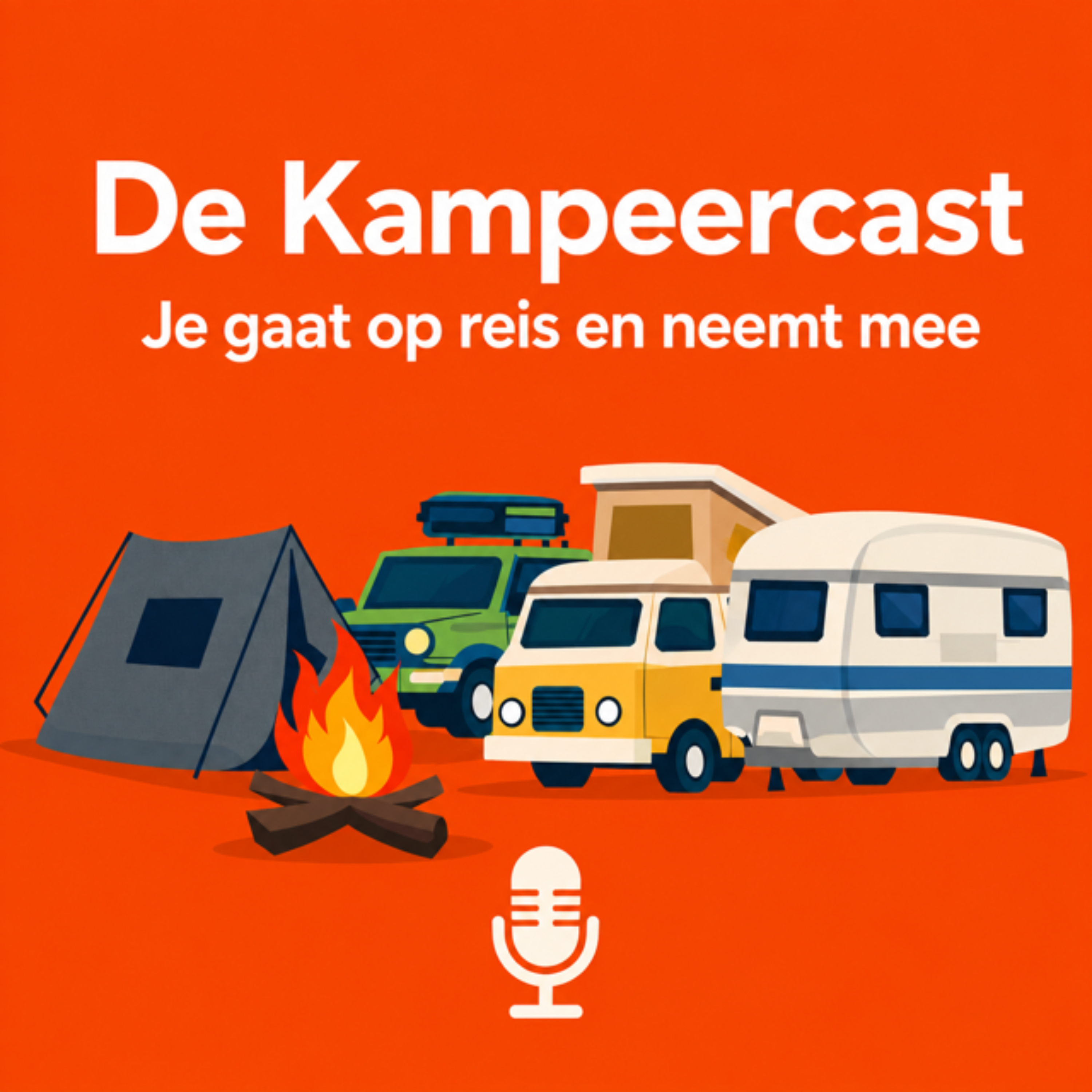Logo of the podcast De Kampeercast: Je gaat op reis en neemt mee Podcast De Kampeercast: Je gaat op reis en neemt mee