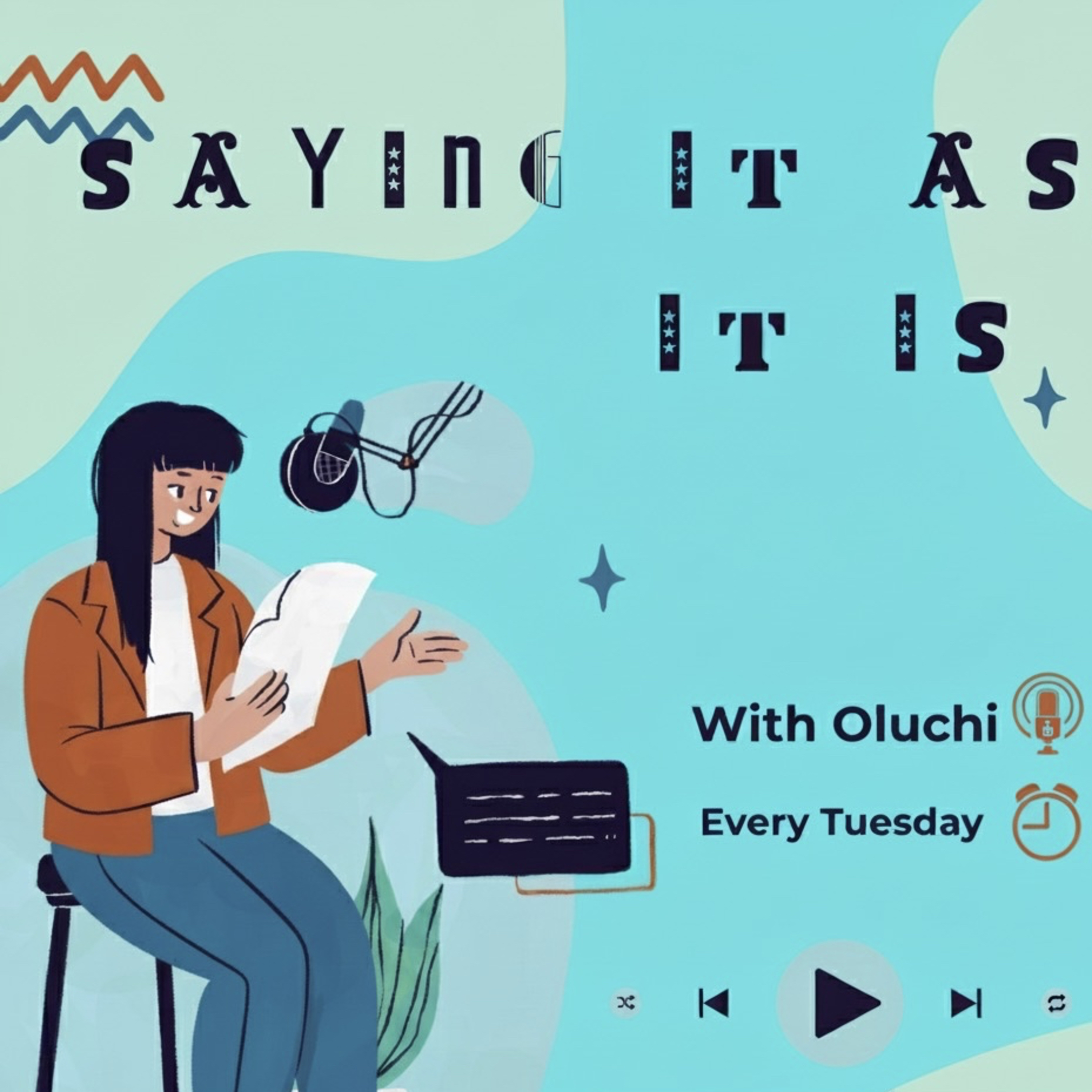 Saying it as it is podcast artwork