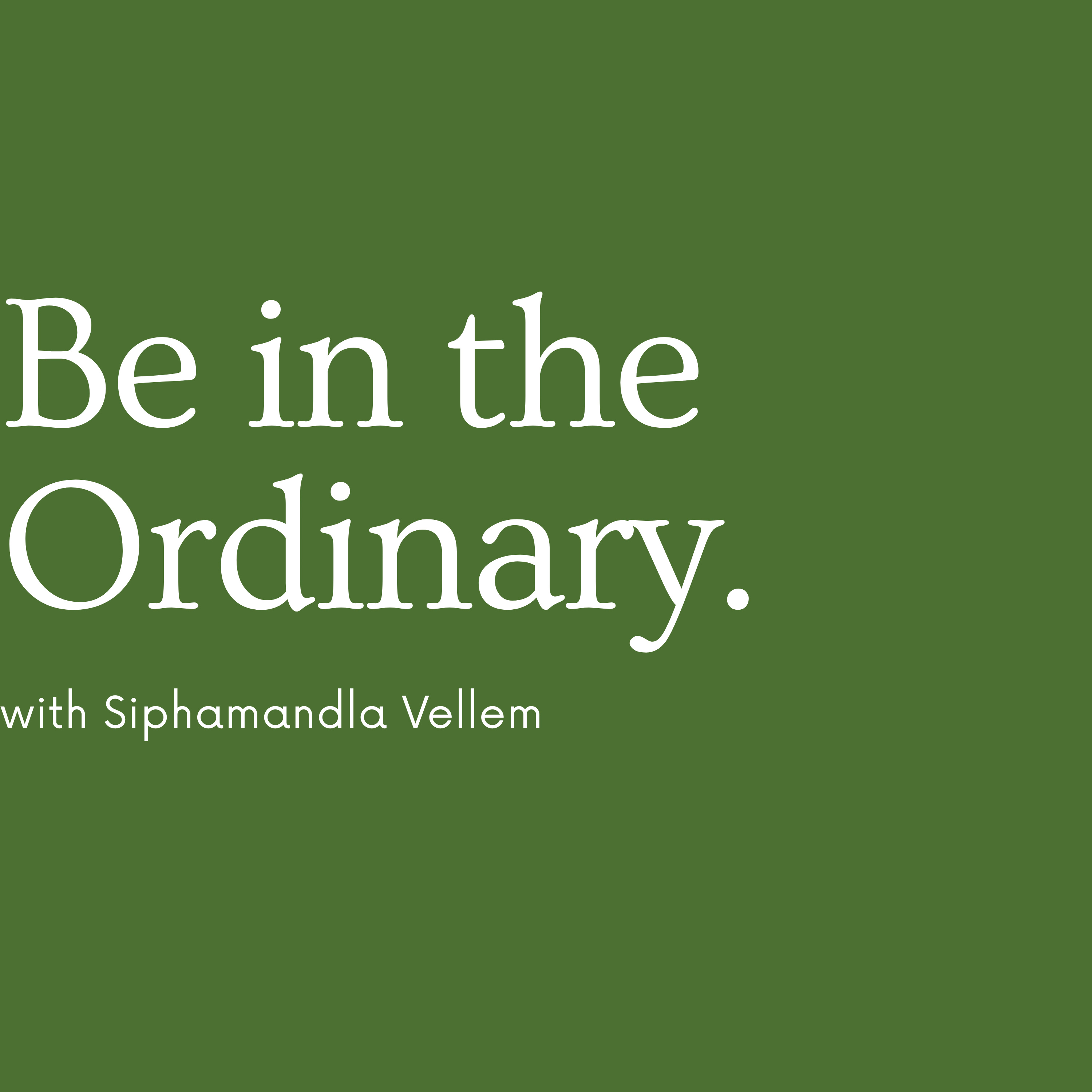 Be in the Ordinary podcast artwork