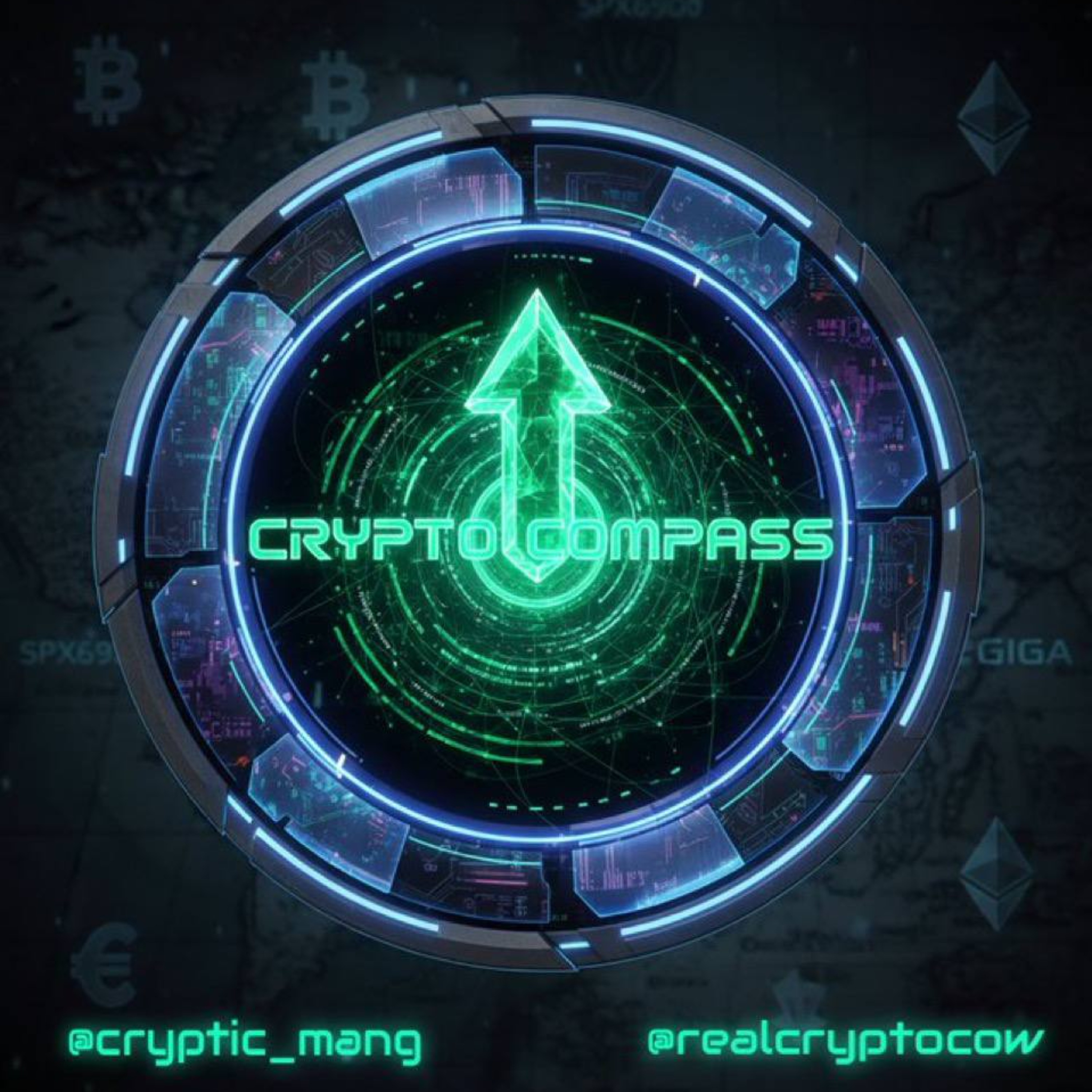 Crypto Compass with Cow and Mang
