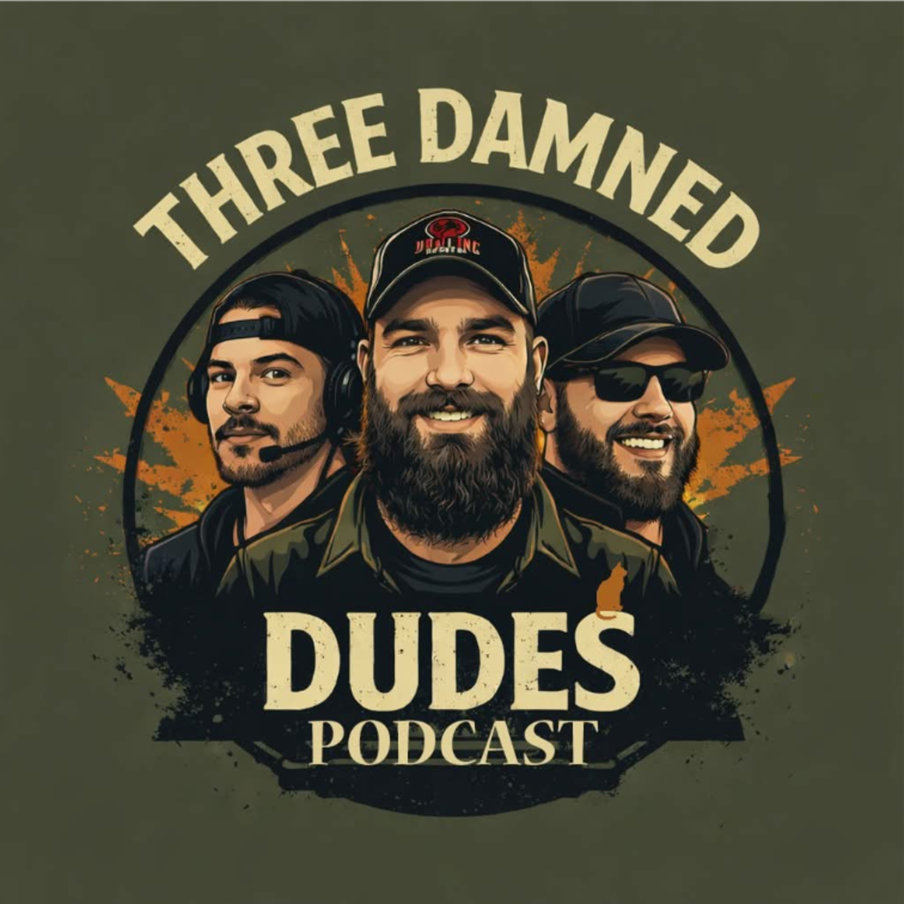 Three Damned Dudes podcast artwork