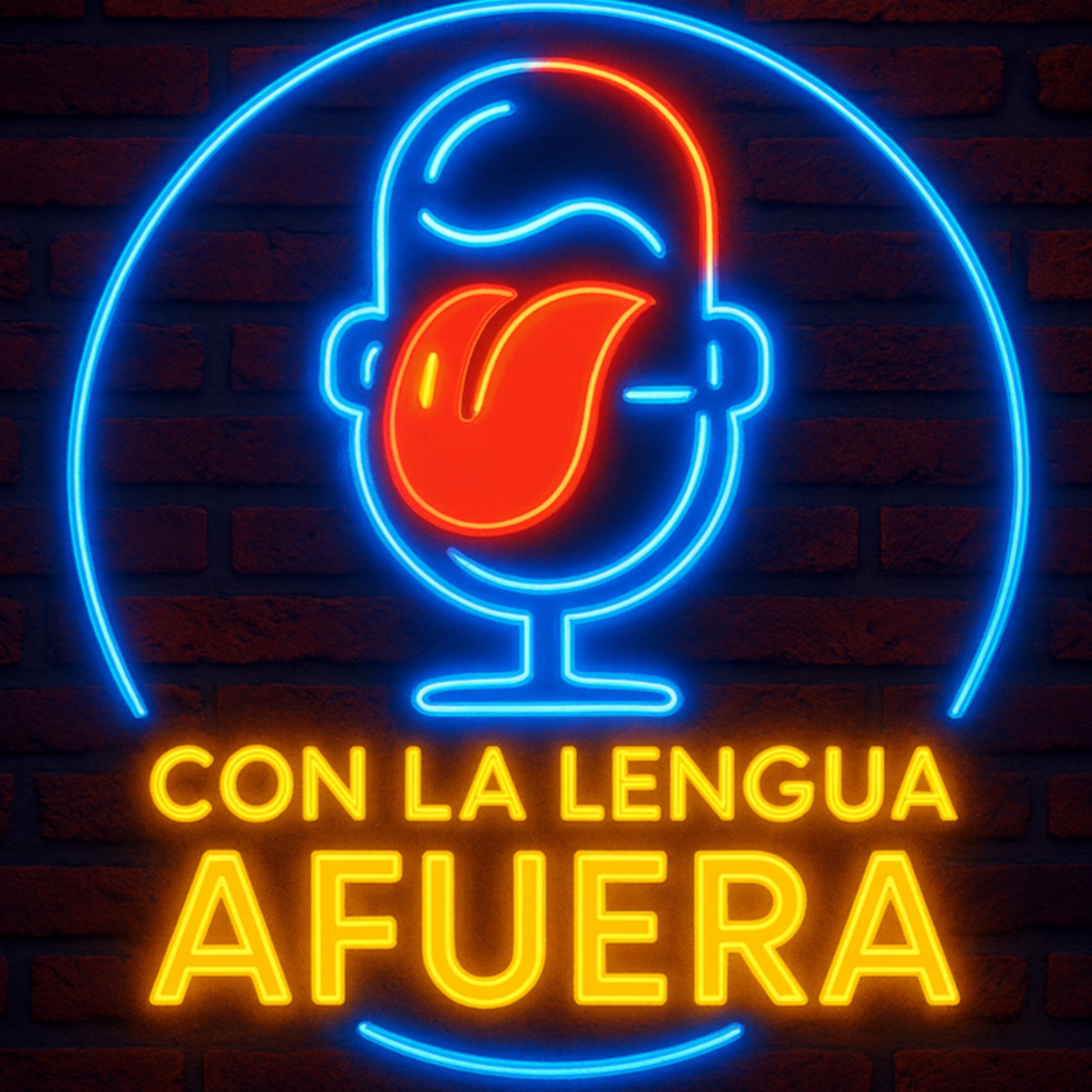 Con la lengua afuera