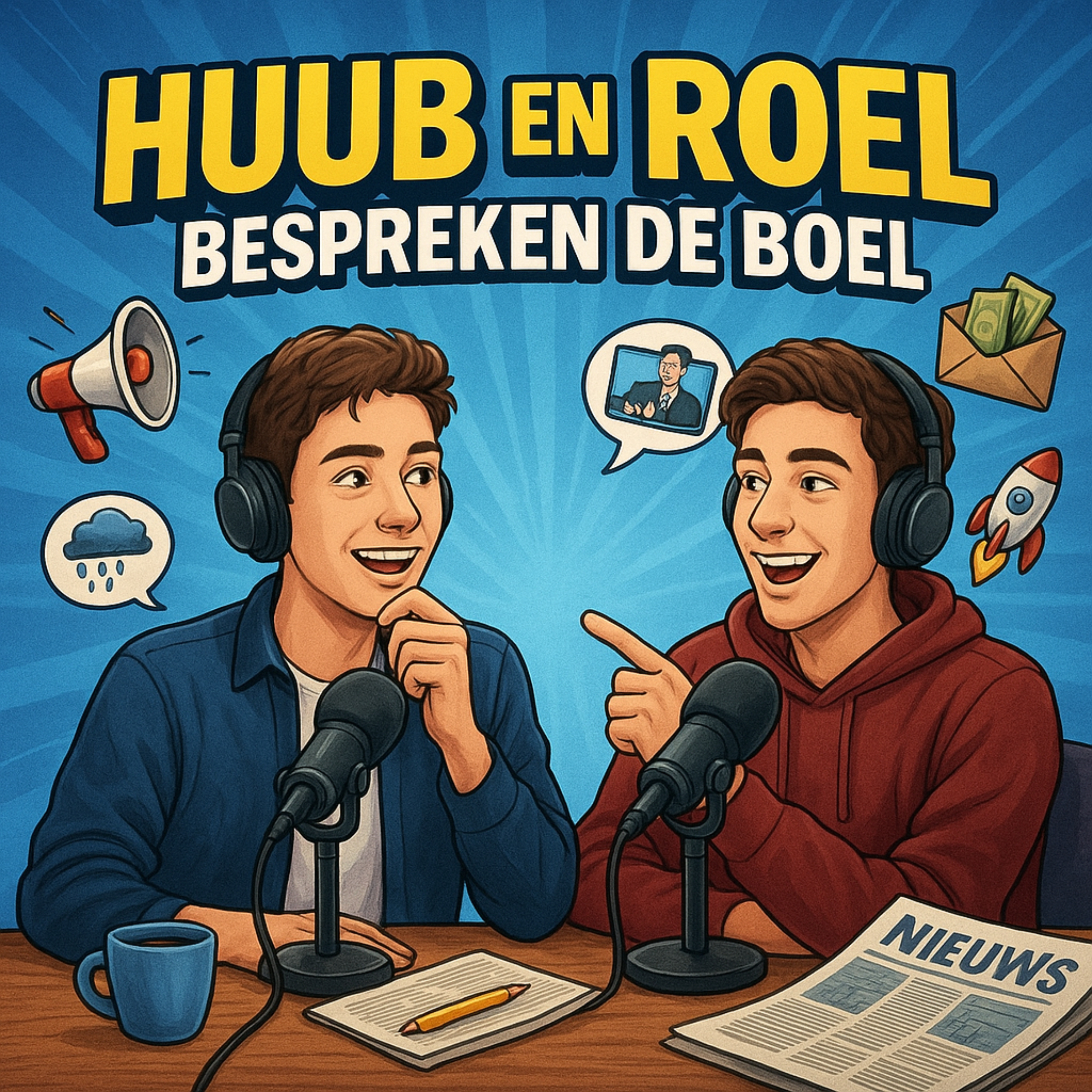 Huub en Roel bespreken de boel