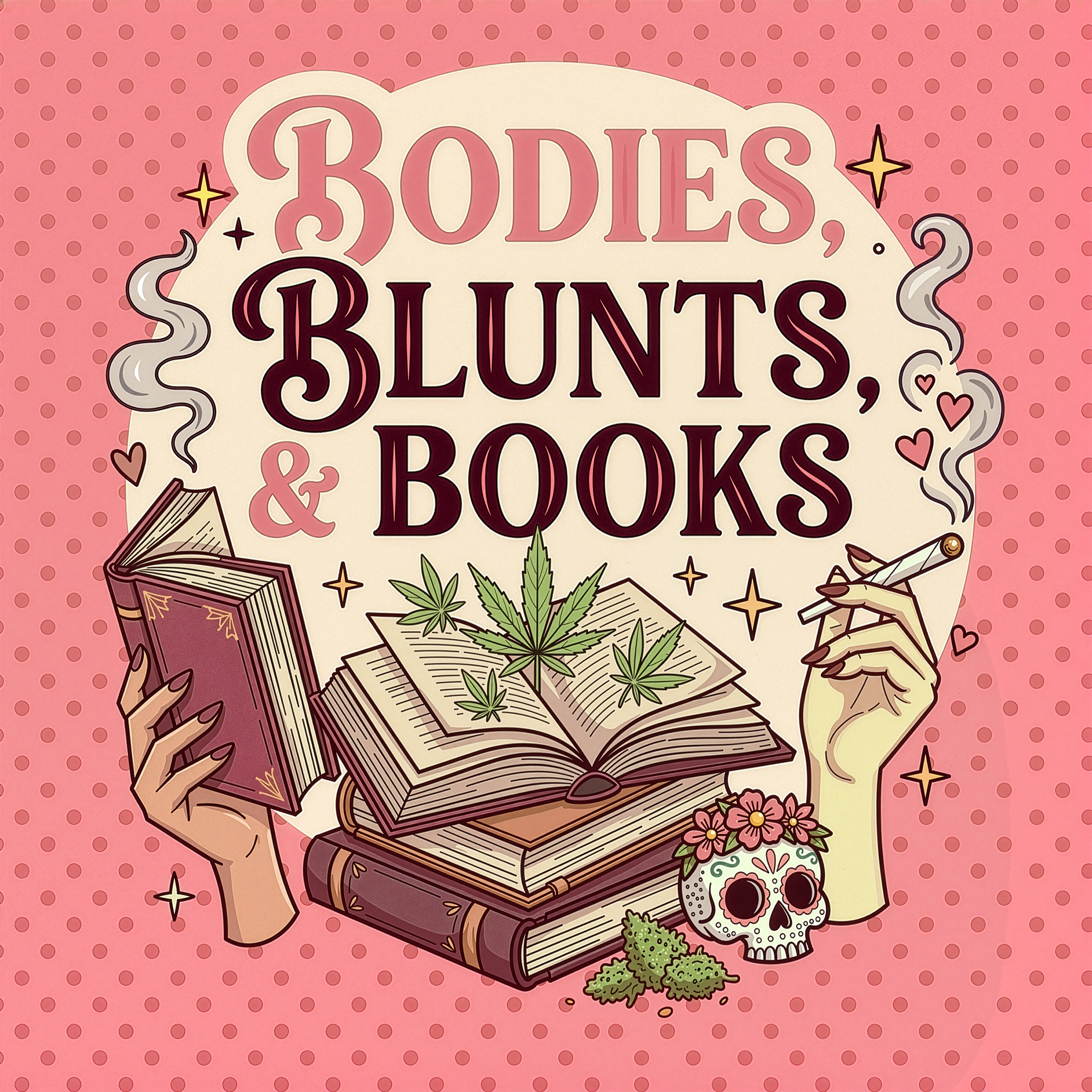 Bodies, Blunts, & Books podcast artwork