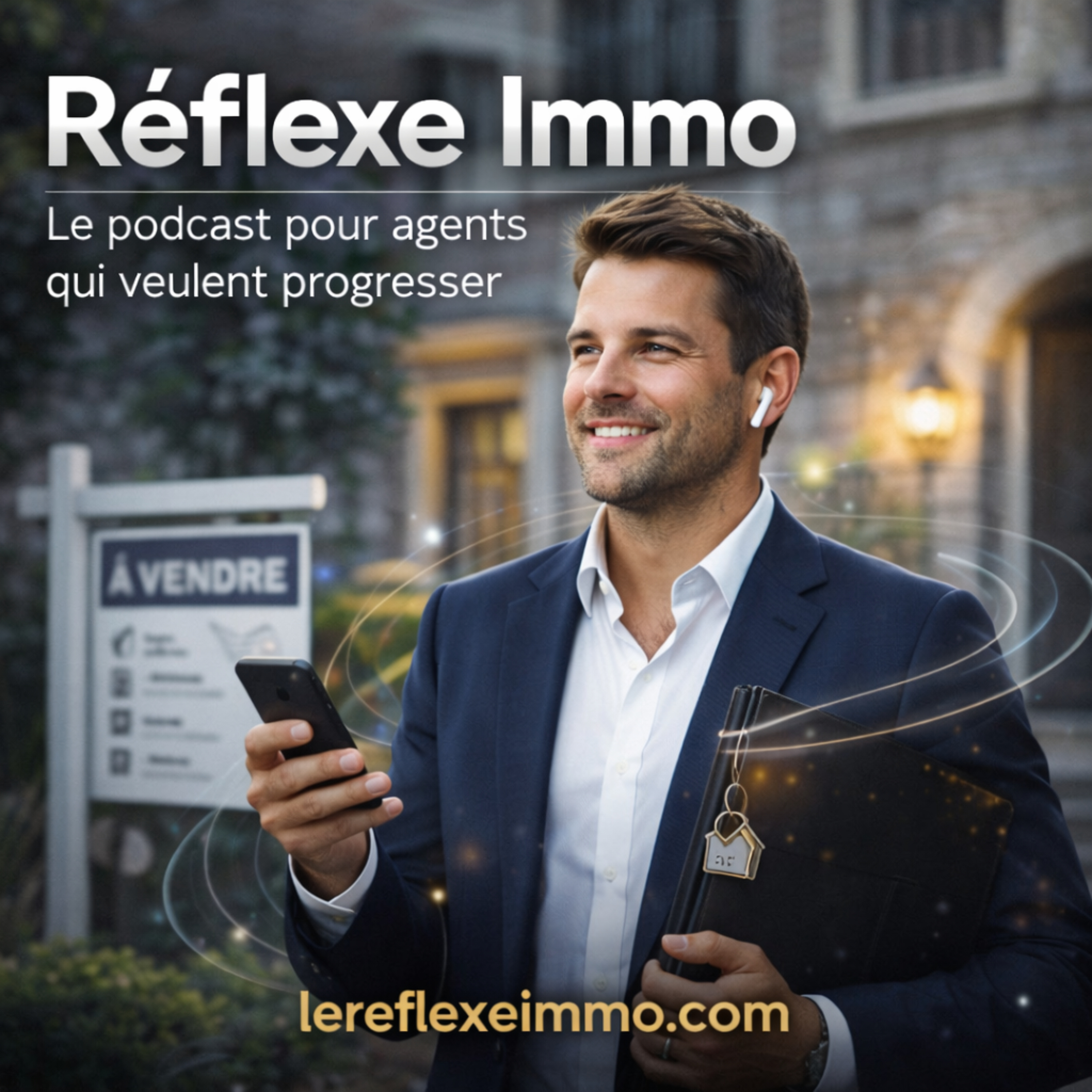 Réflexe Immo est le podcast dédié aux agents immobiliers qui veulent réellement progresser, pour eux podcast artwork