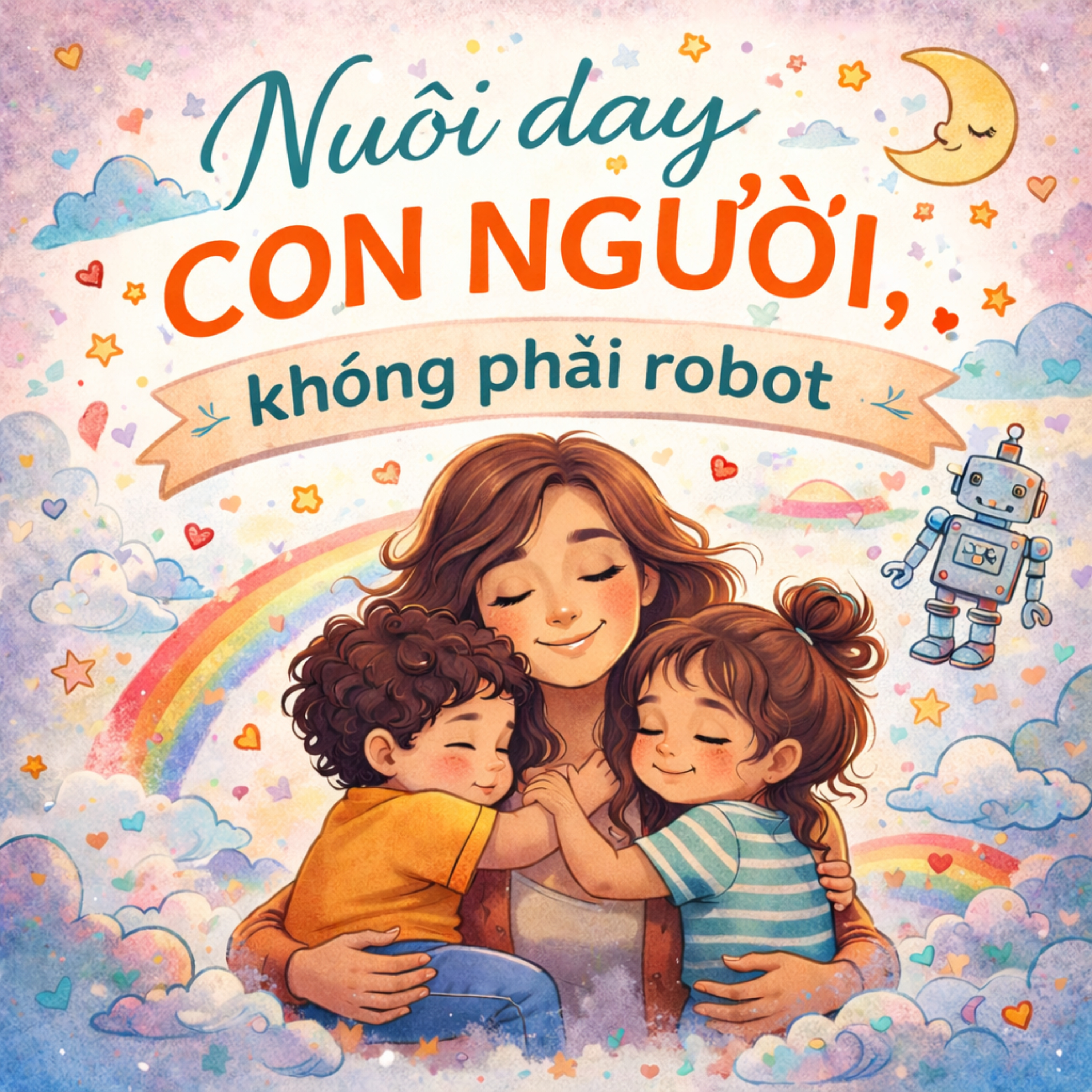 Nuôi dạy con người (không phải robot)