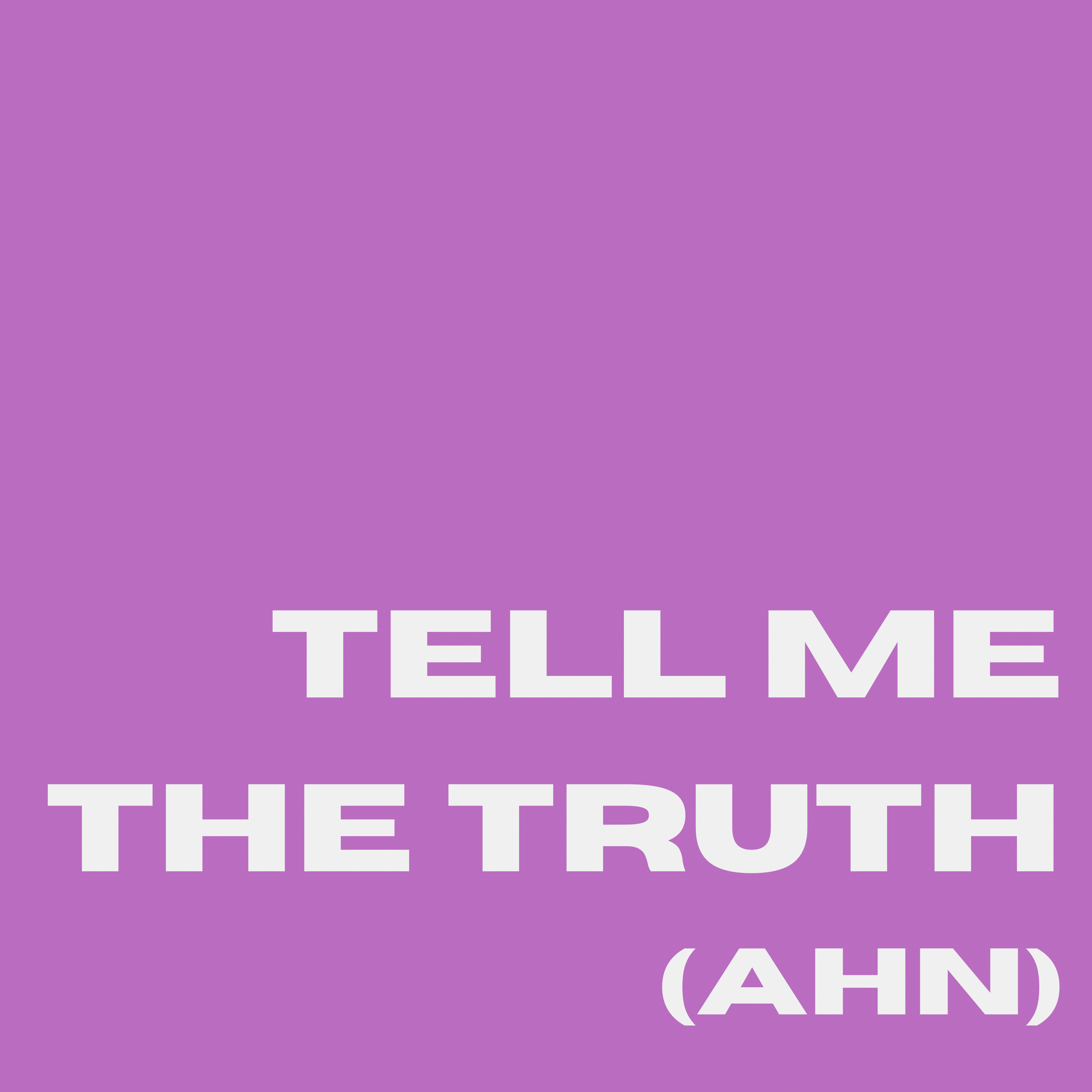 Tell me the truth(ahn) cover art
