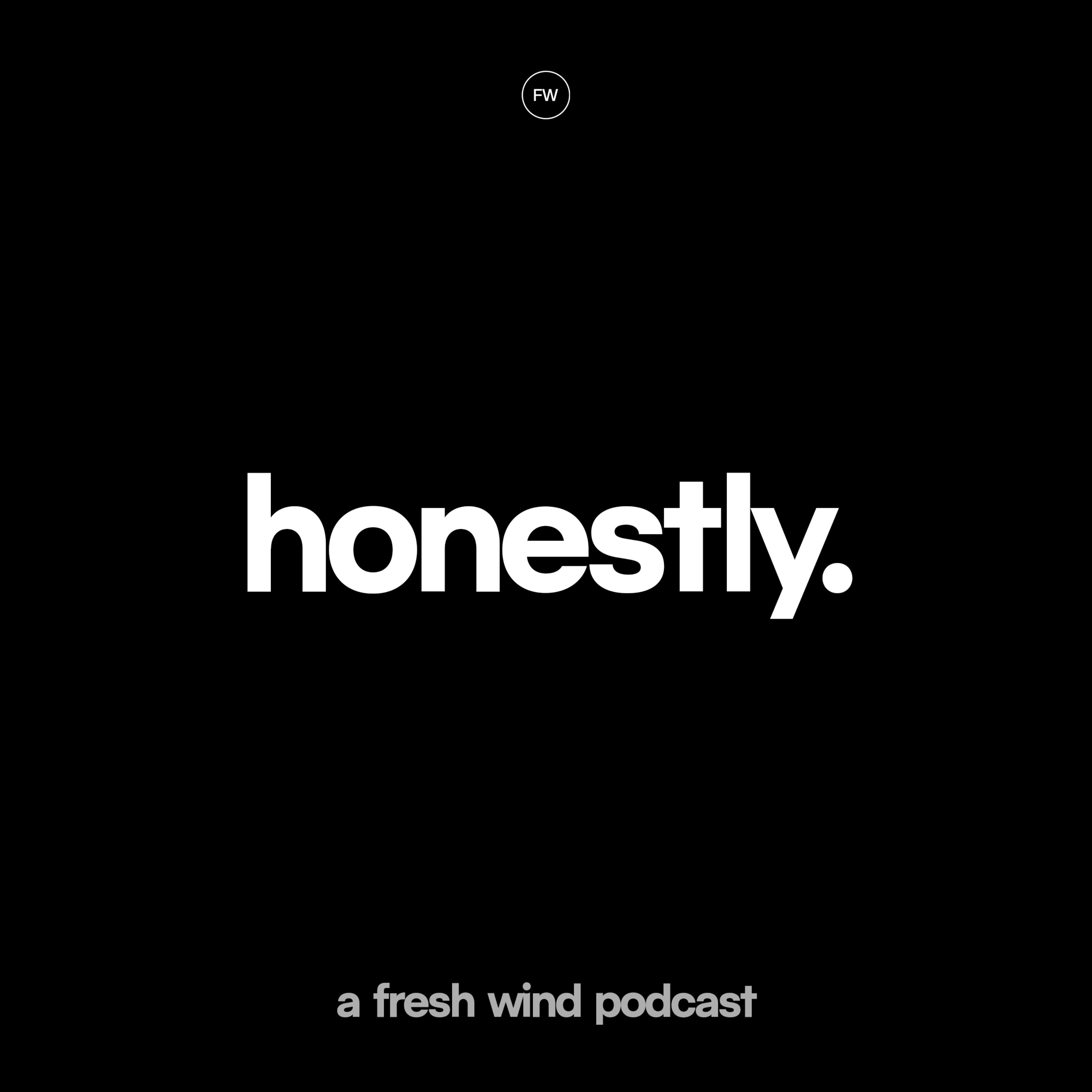 honestly. podcast artwork