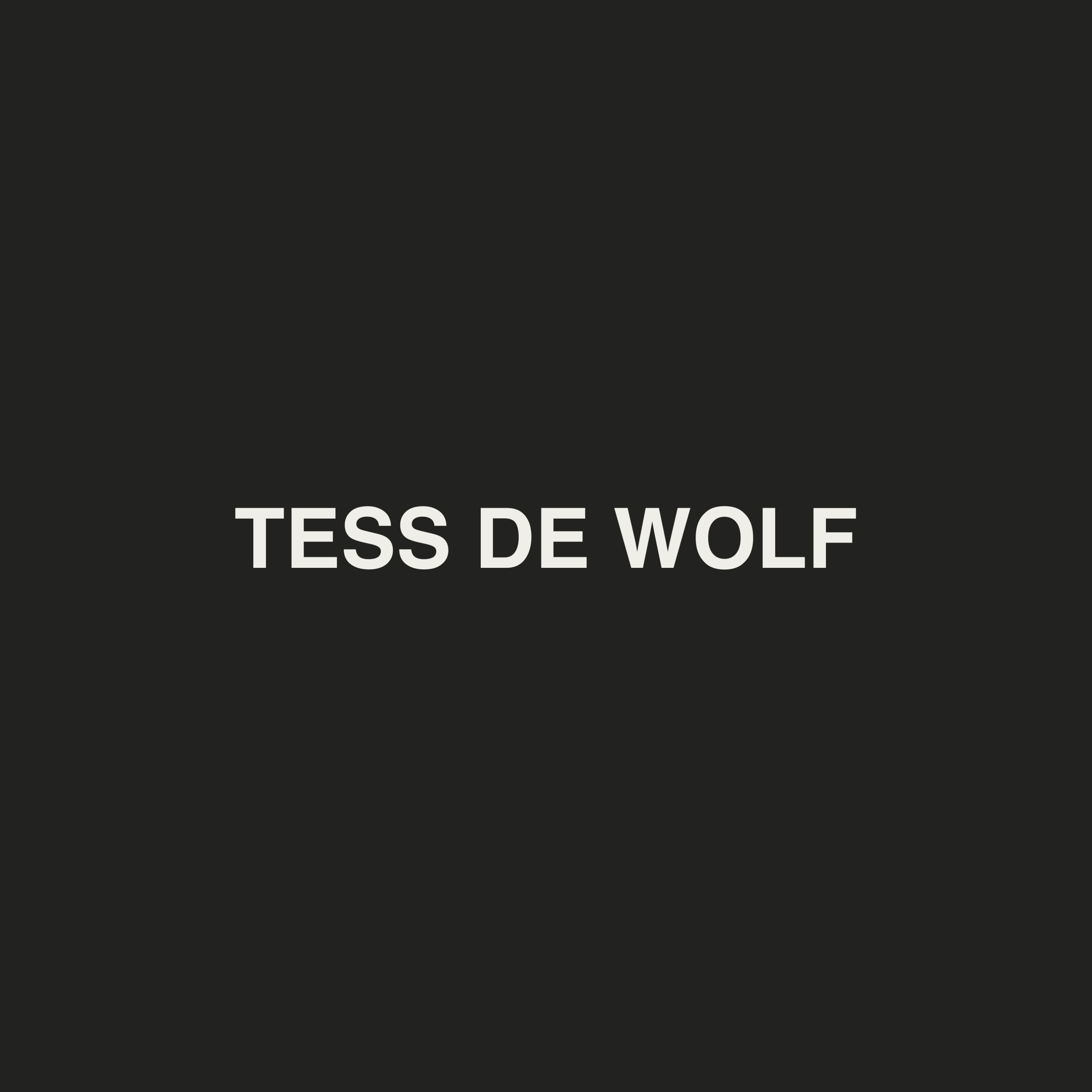 TESS DE WOLF cover art