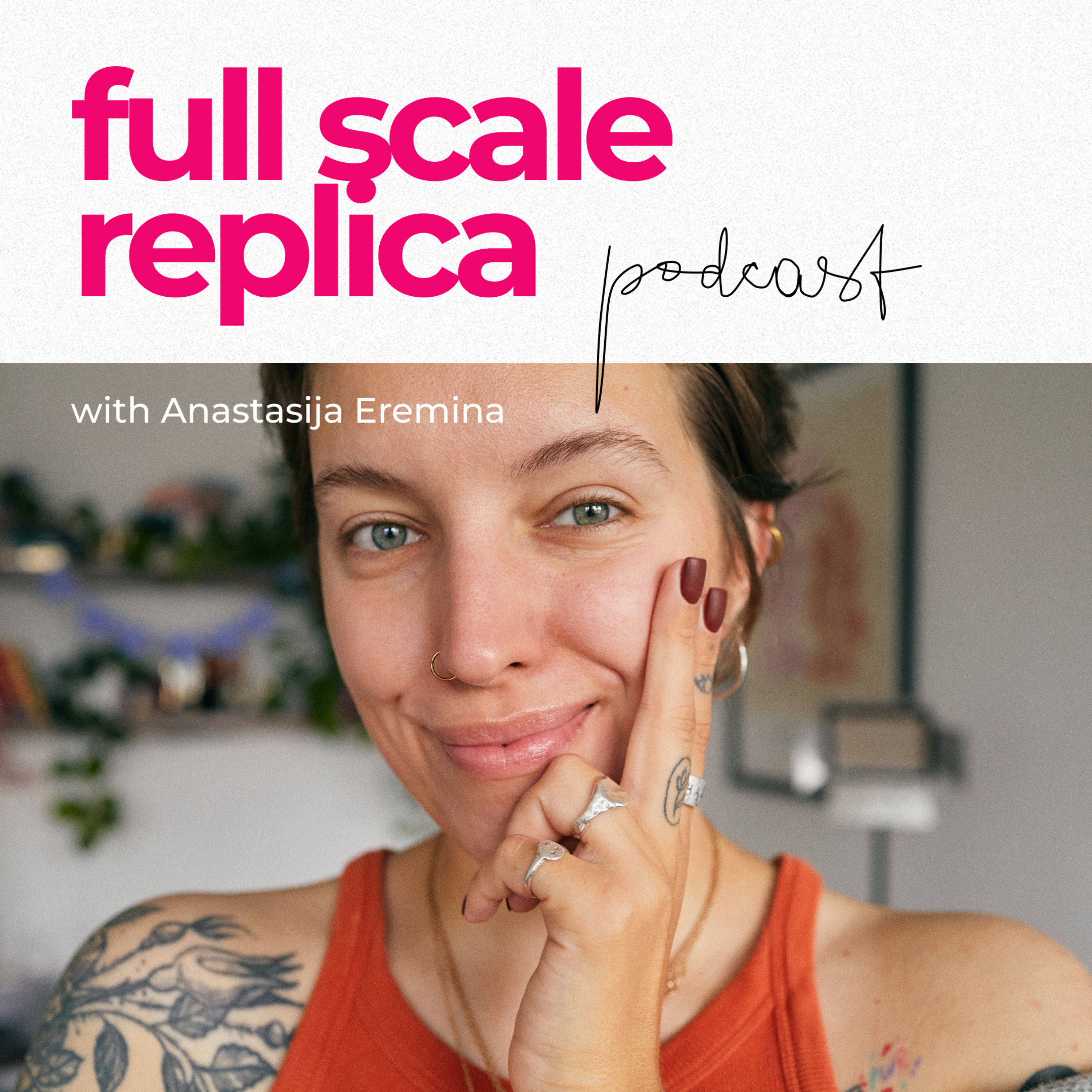 full scale replica, podcast cover art