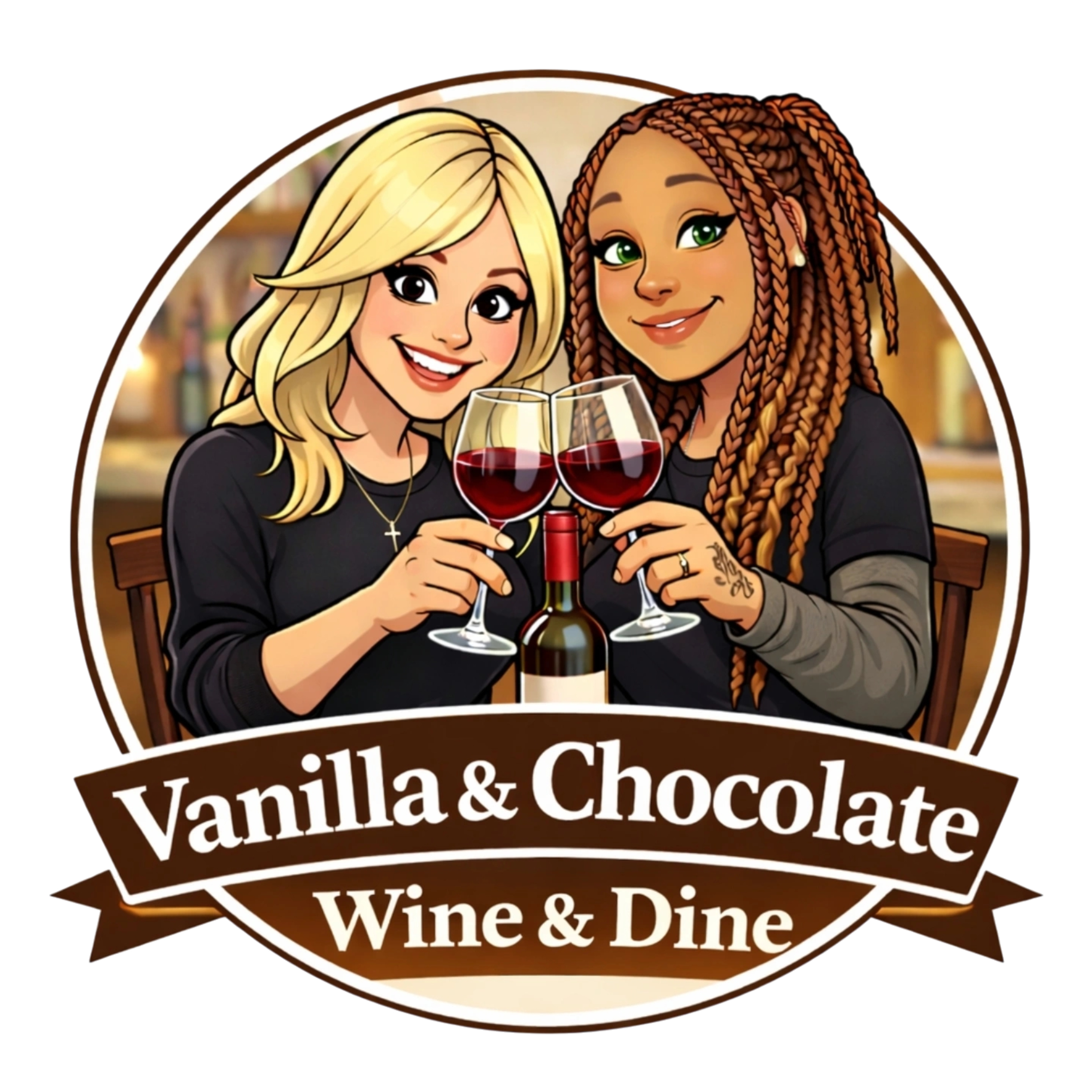 Vanilla and Chocolate Wine and Dine podcast artwork