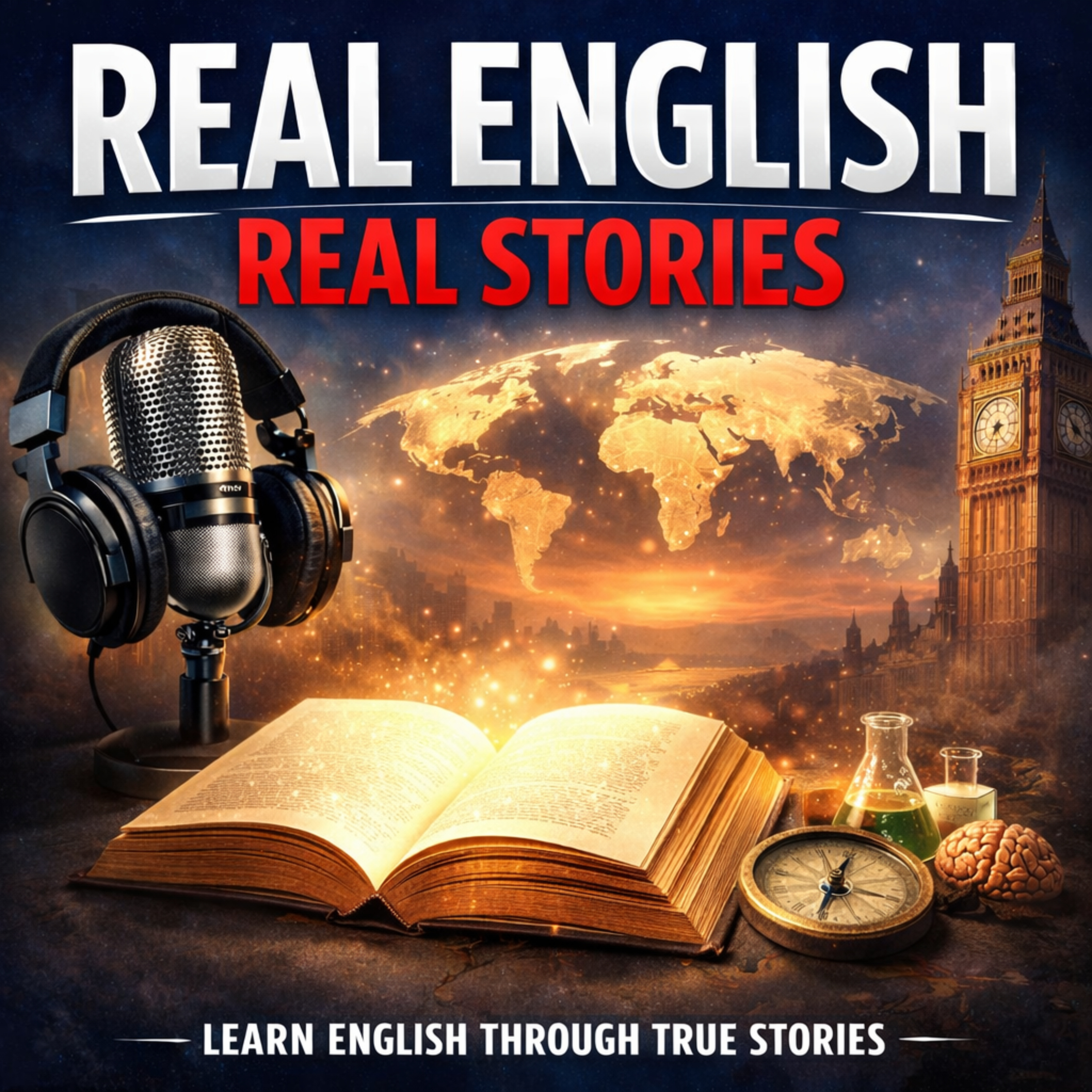 Real English, Real Stories - Learn English Through Stories podcast artwork