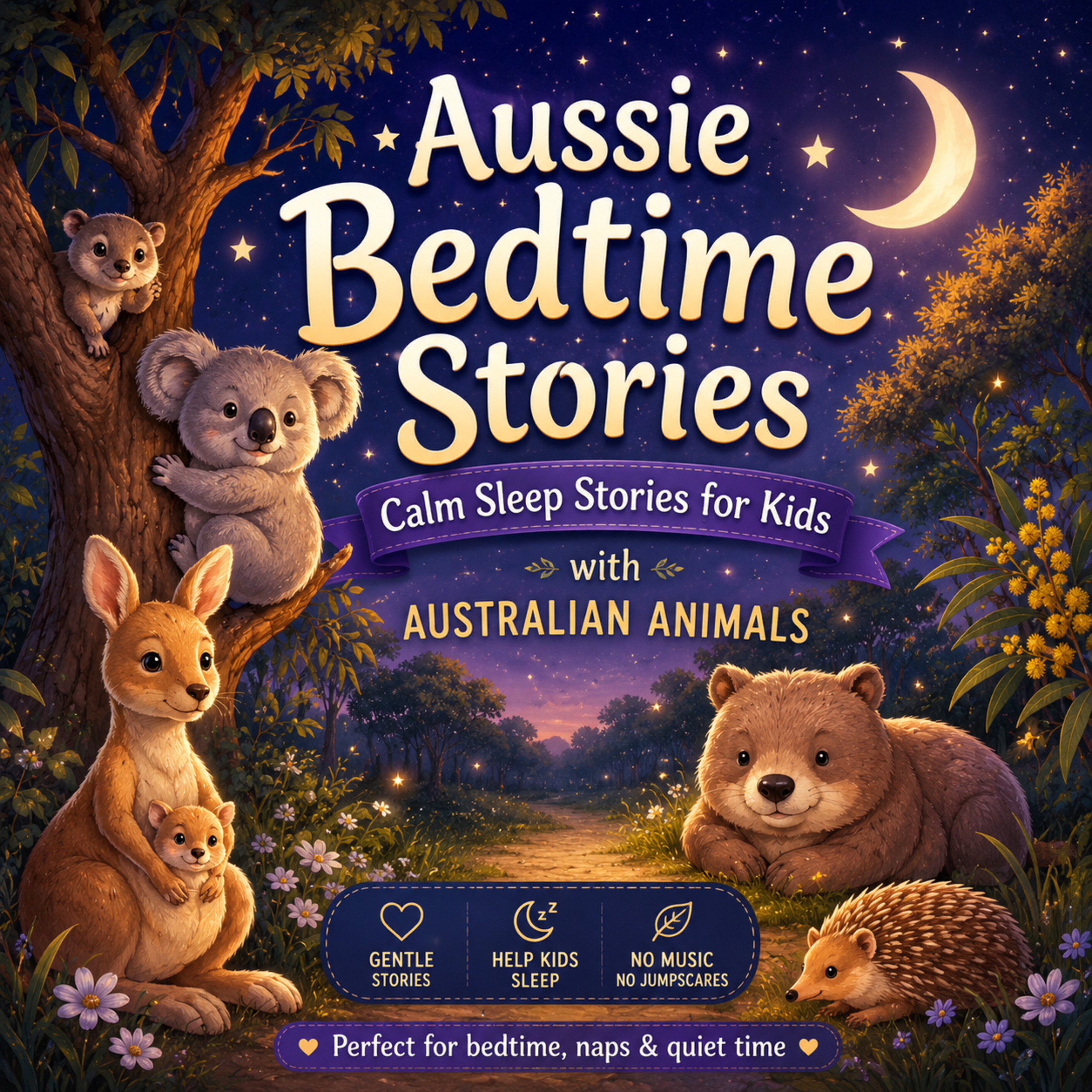 Podcast Aussie Bedtime Stories for Kids 🌙 | Calm Sleep Stories for Kids with Australian Animals