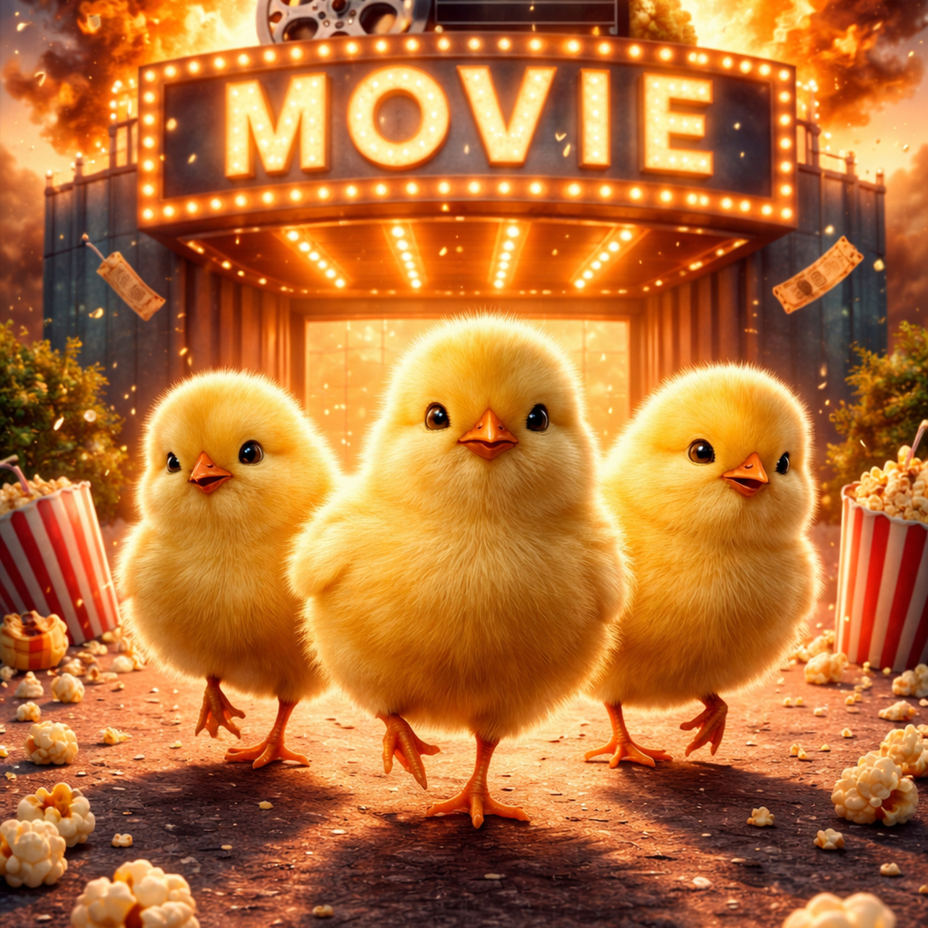 3 Chicks and A Flick podcast artwork