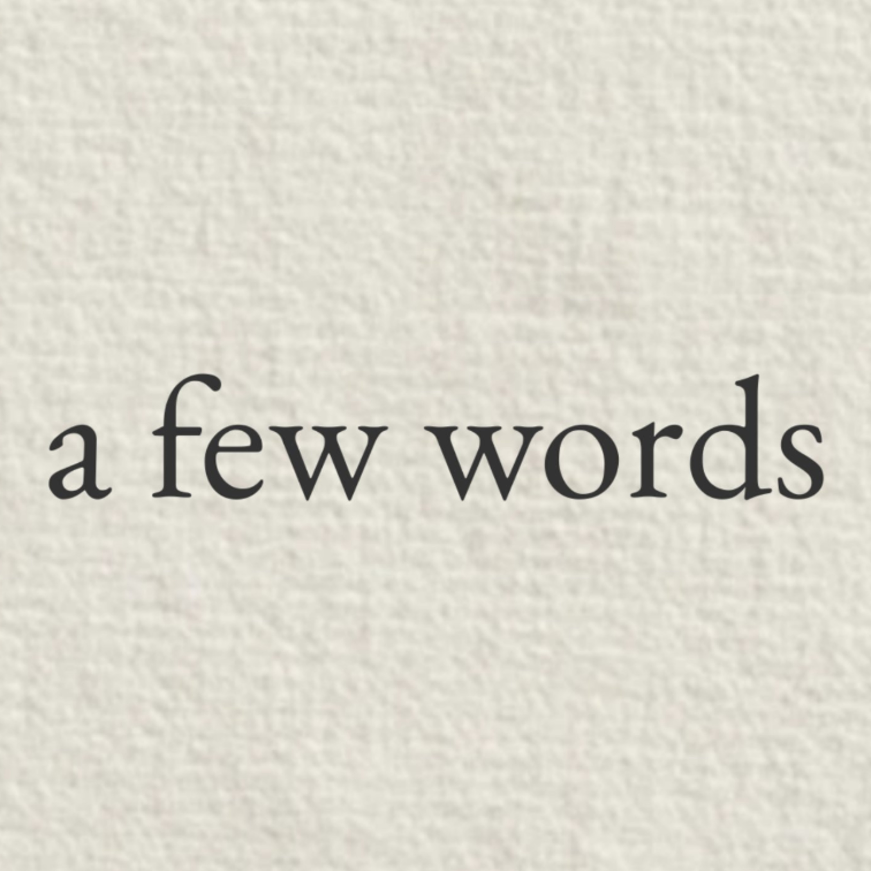 a few words