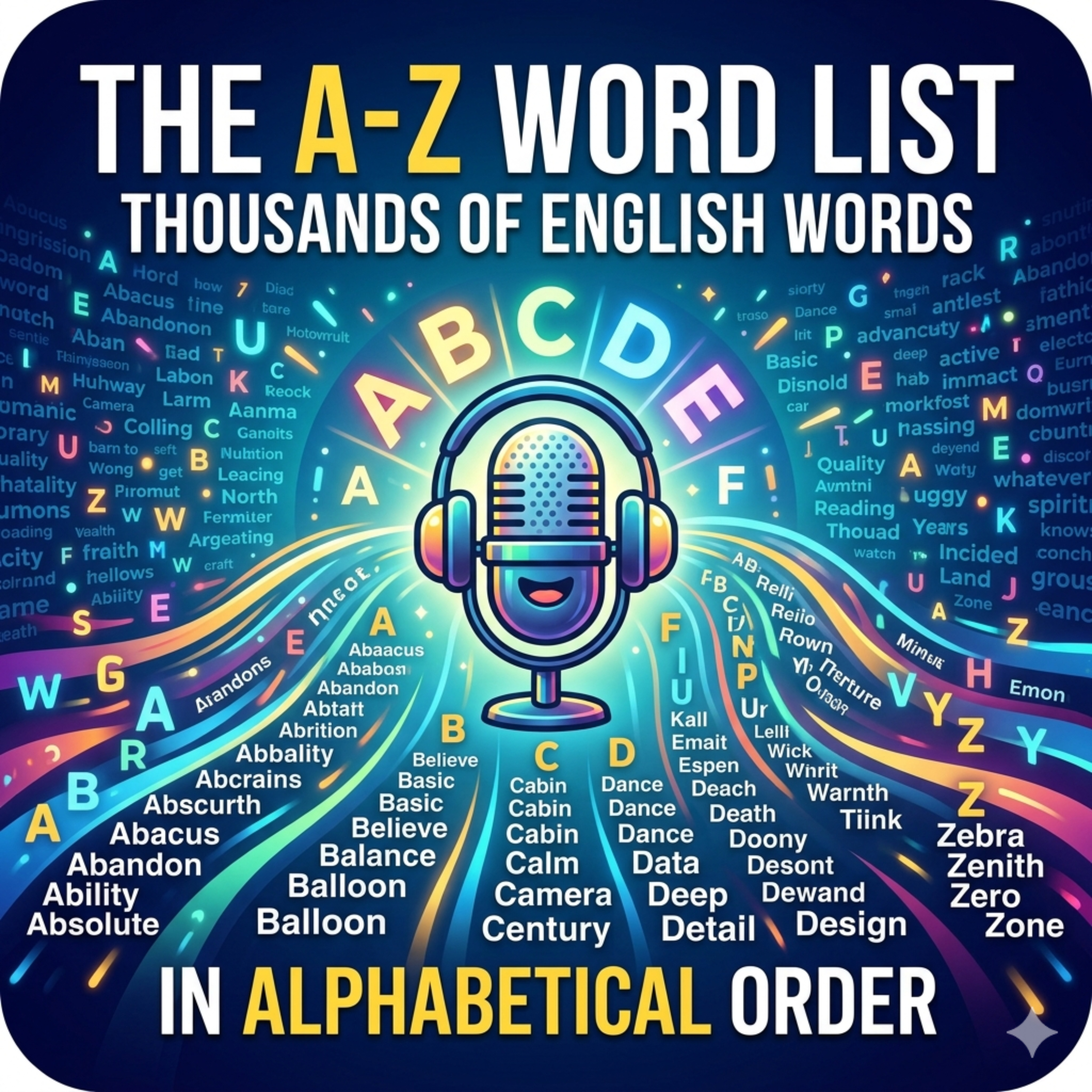 A list of English words from A to Z