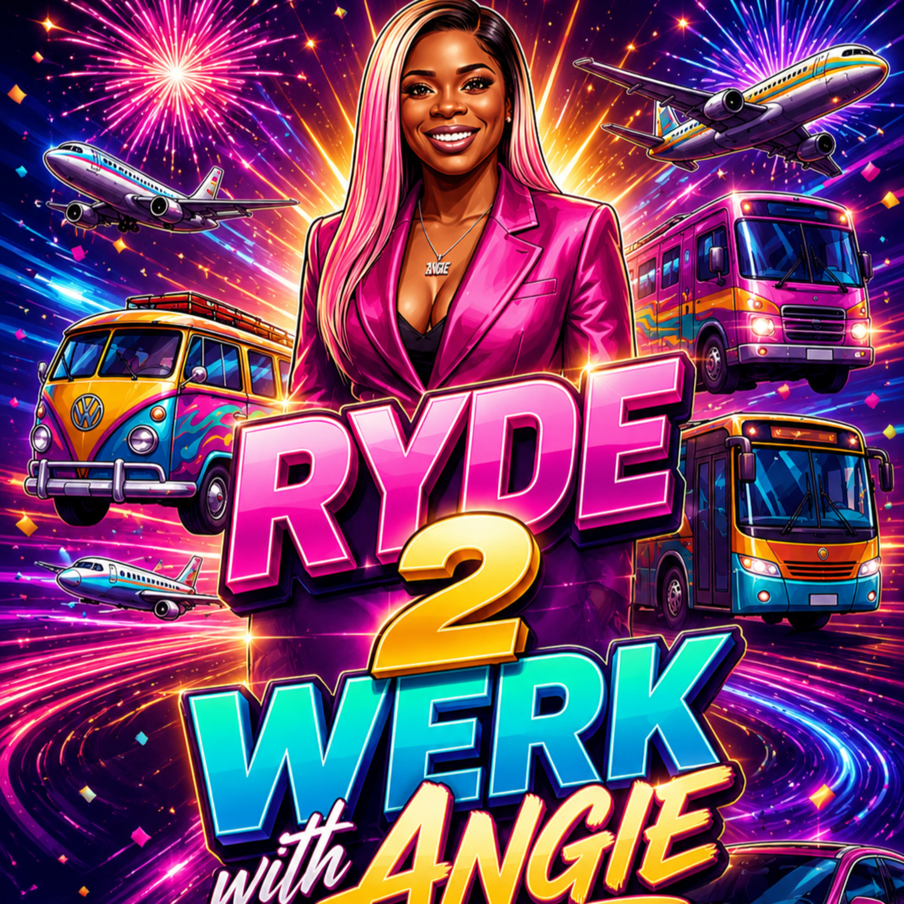 THE RYDE 2 WERK WITH ANGIE podcast artwork