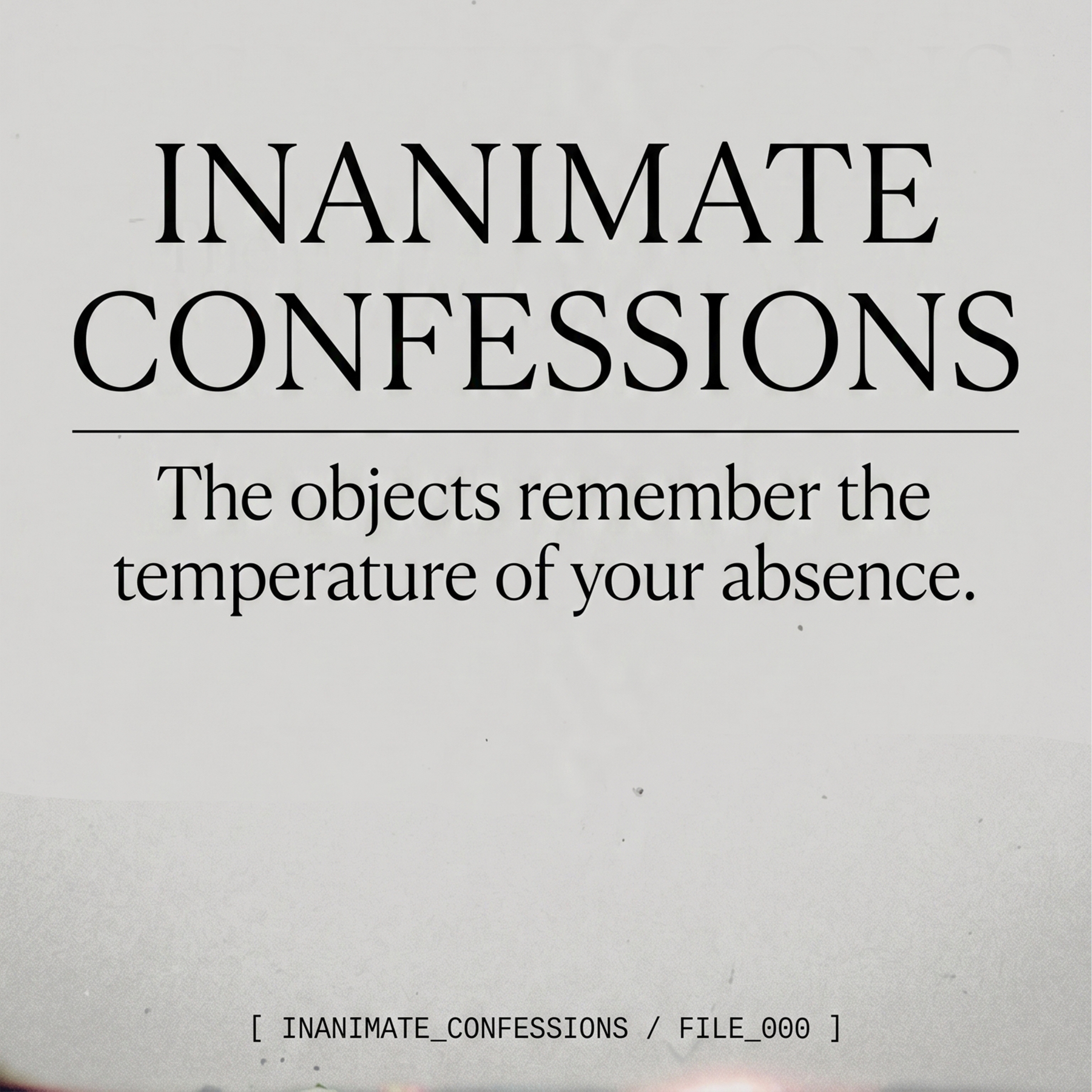 INANIMATE CONFESSIONS