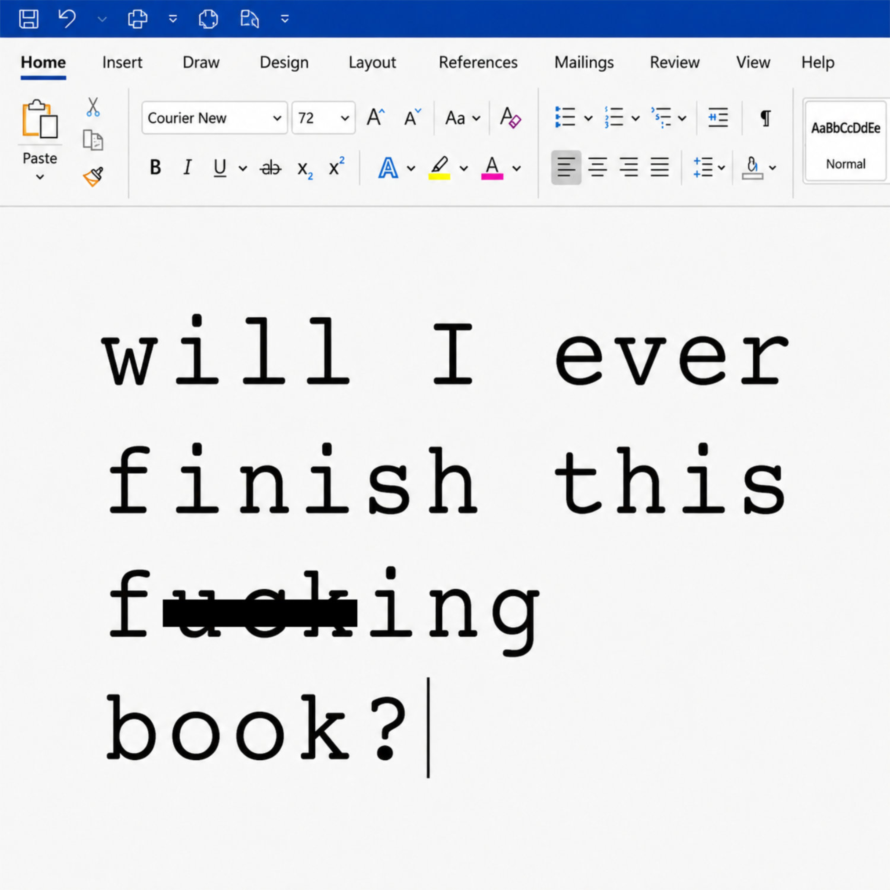 Will I Ever Finish This F#@king Book? podcast artwork