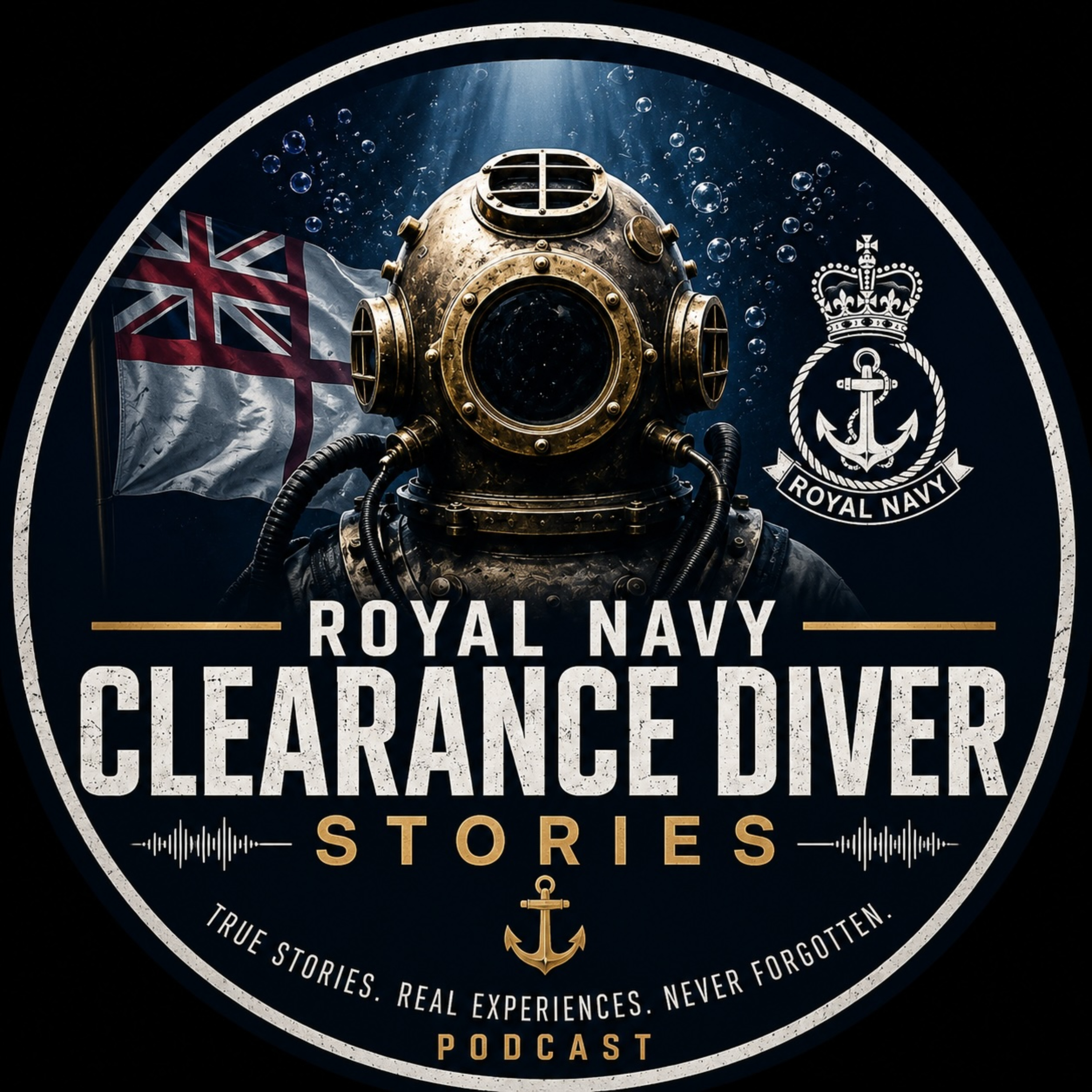 Real stories as a Bomb and Mine disposal Diver in the Royal Navy podcast artwork