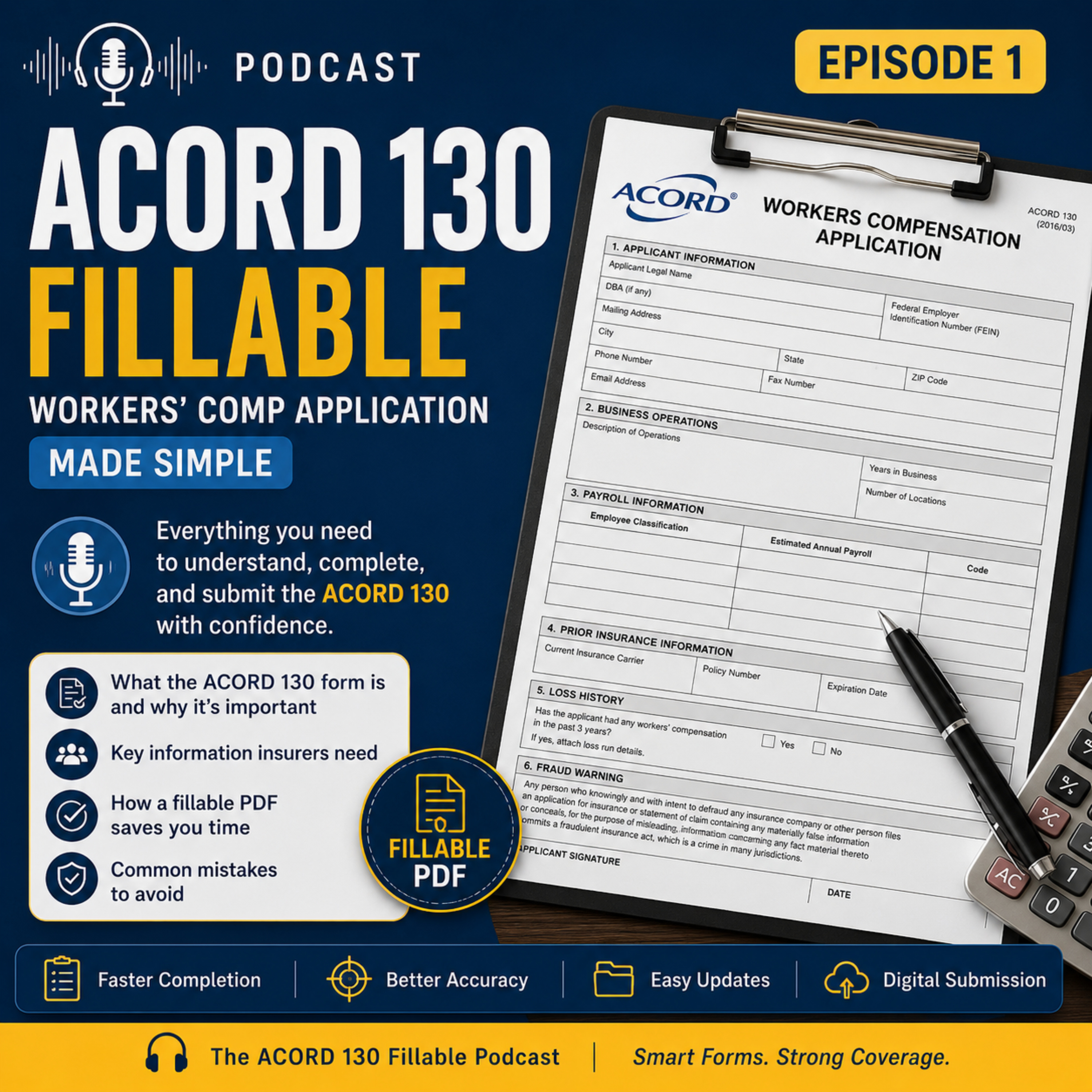 ACORD 130 Fillable: Workers' Compensation Application Made Simple
