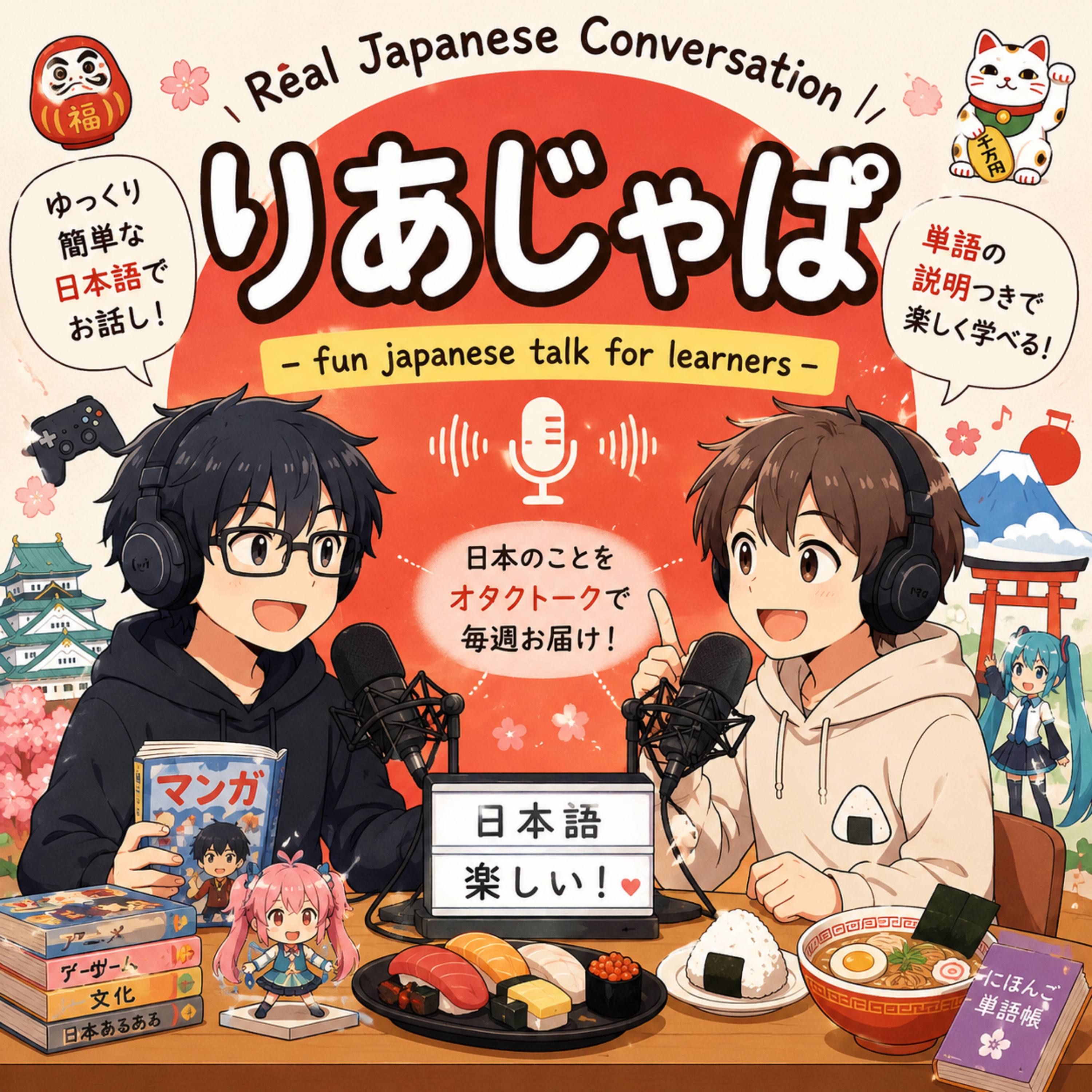 Real Japanese Conversation #りあじゃぱ - fun japanese talk for learners - podcast artwork