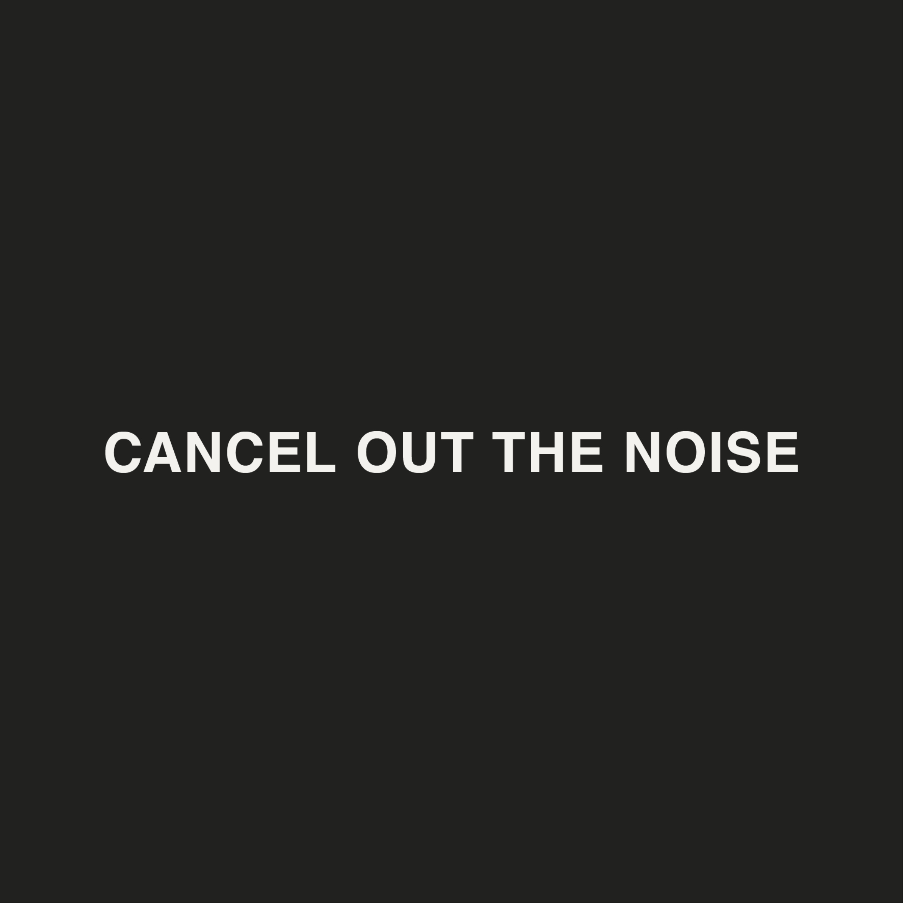 Cancel Out The Noise