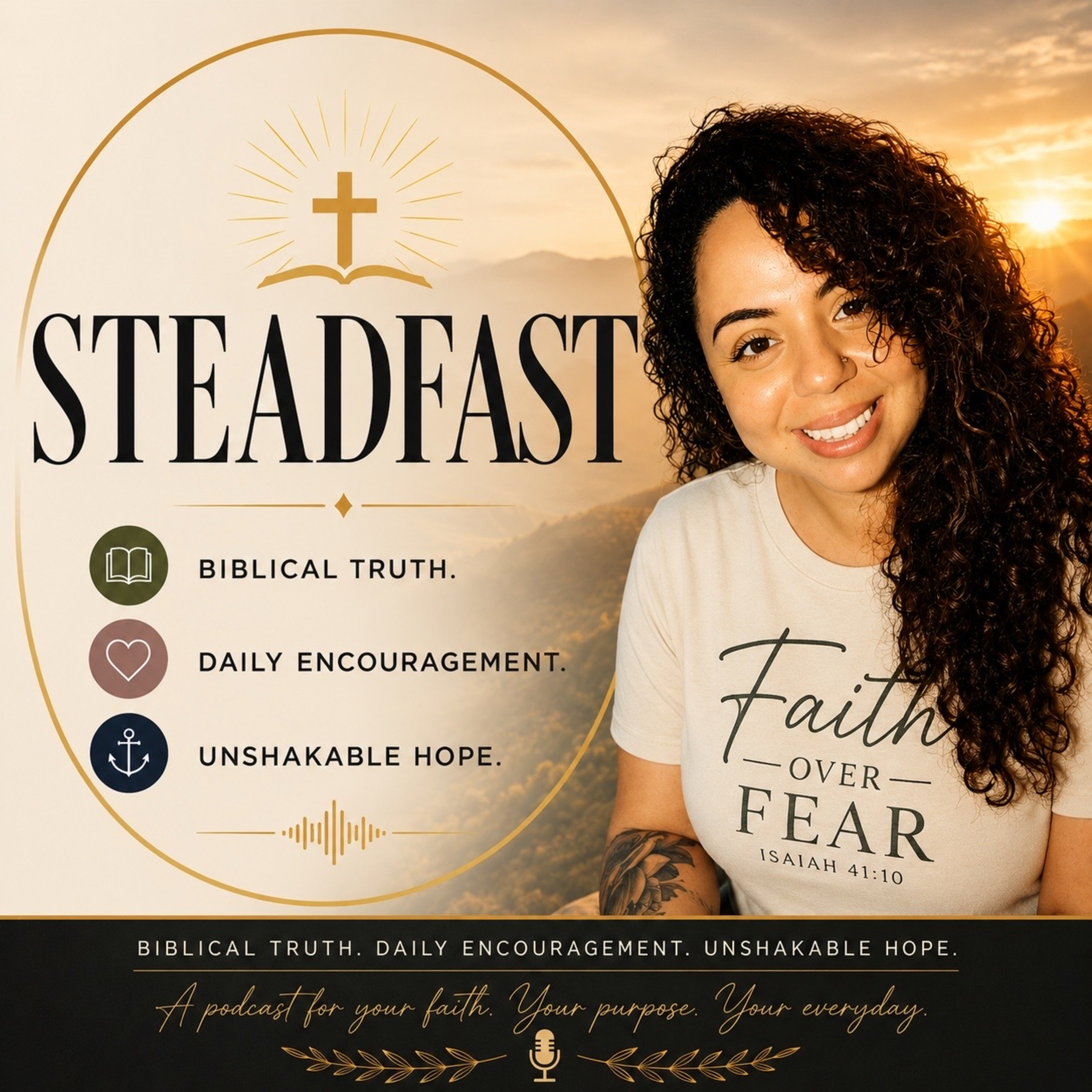 Steadfast “Biblical Truth. Daily Encouragement. Unshakable Hope.” podcast artwork