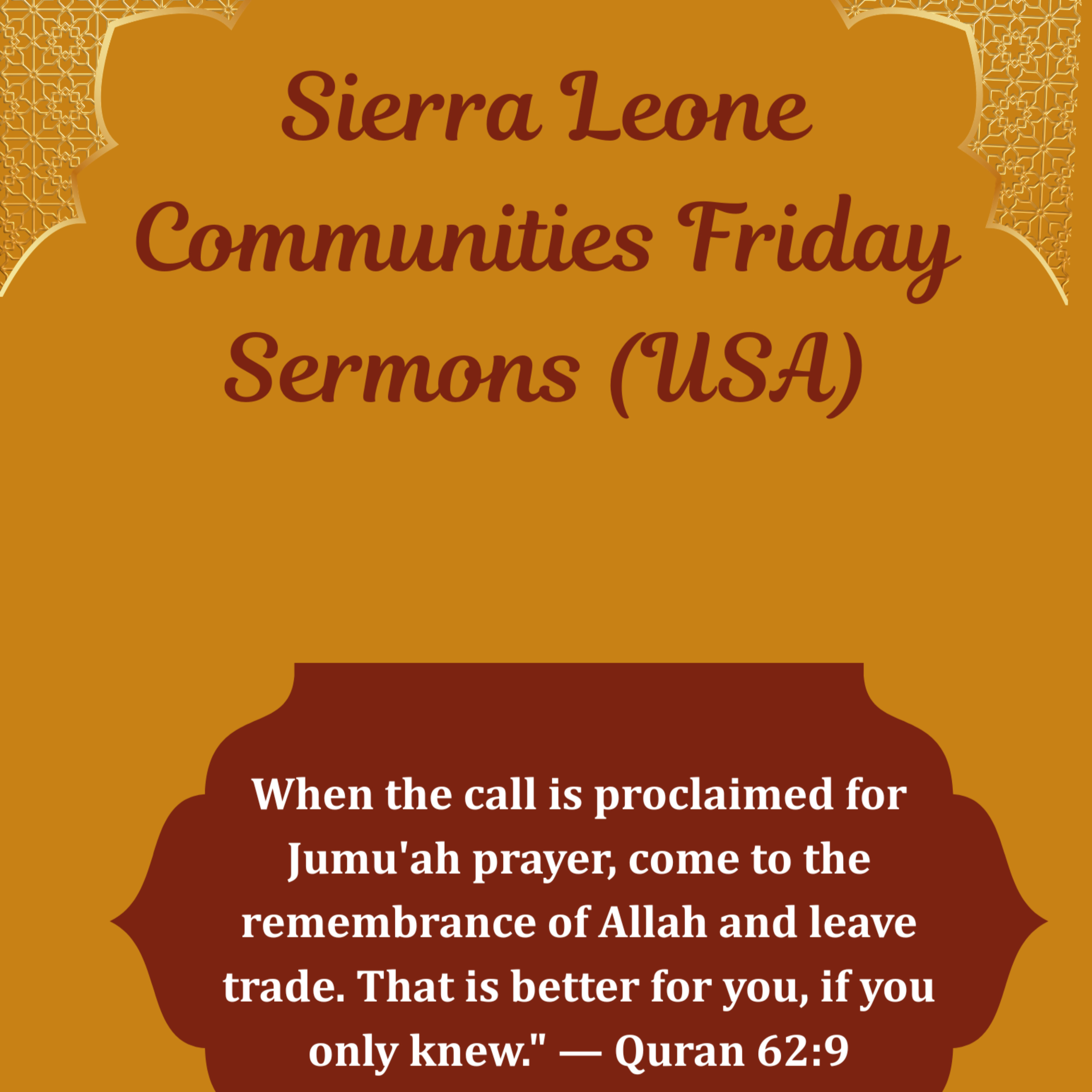 Sierra Leone Community Friday Sermons (USA)