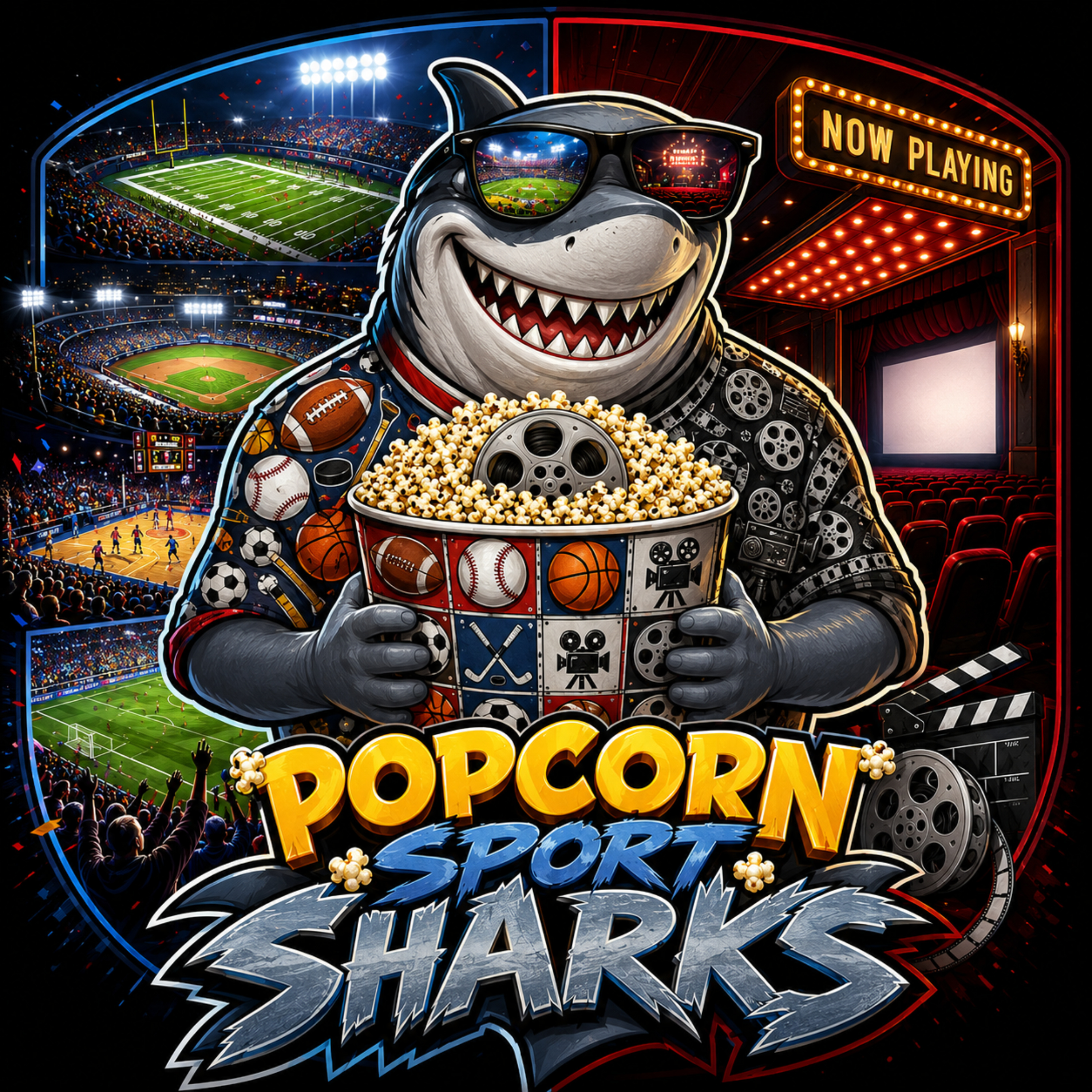 Popcorn Sport Sharks podcast artwork