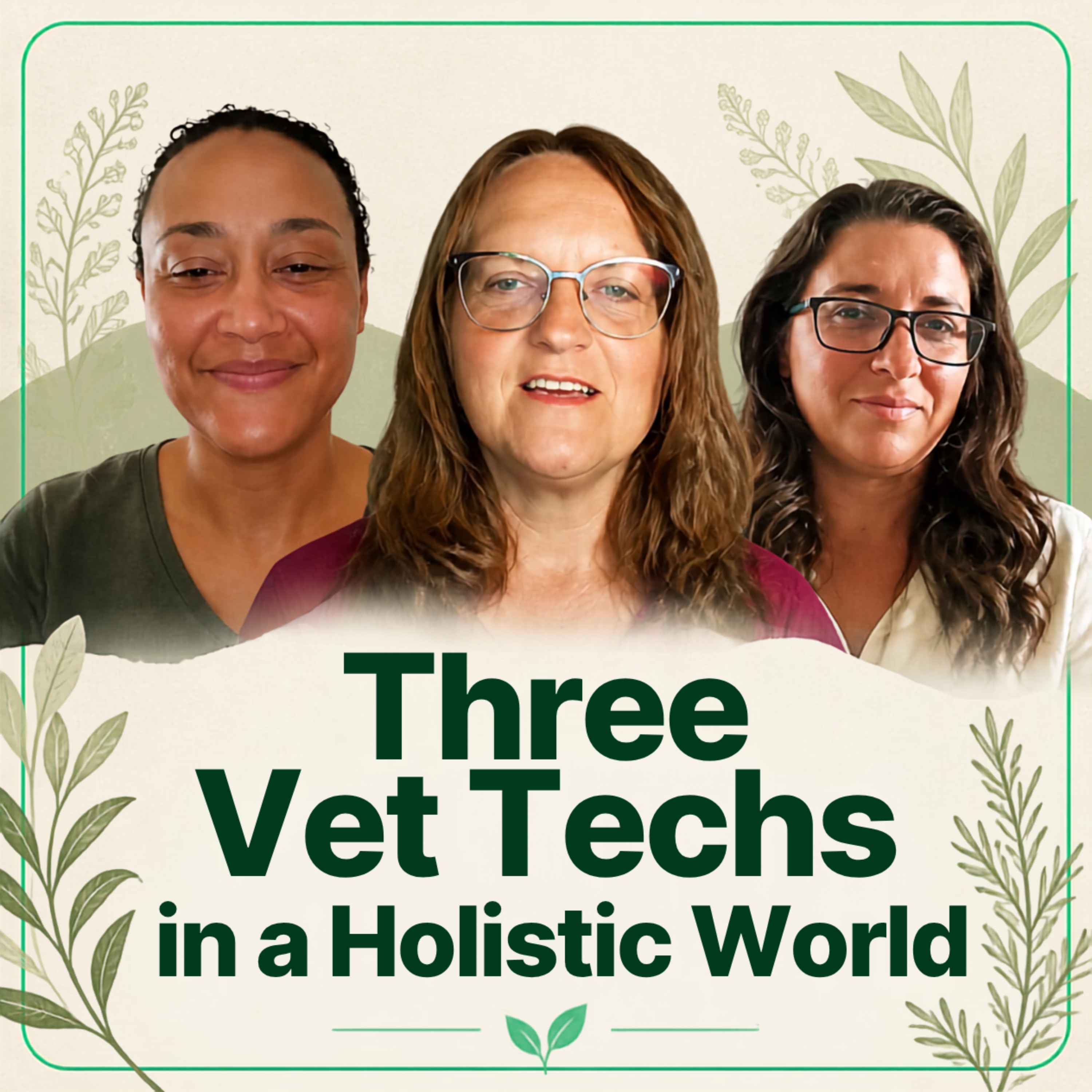 Logo of the podcast Three Vet Techs in a Holistic World Podcast Three Vet Techs in a Holistic World