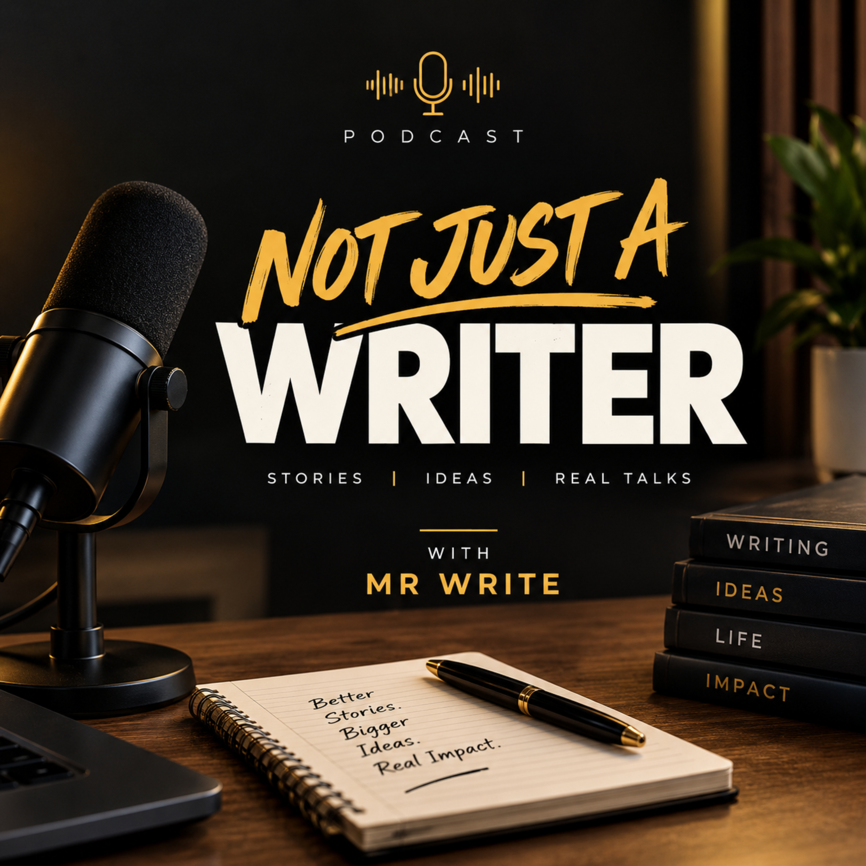 NOT JUST A WRITER podcast artwork